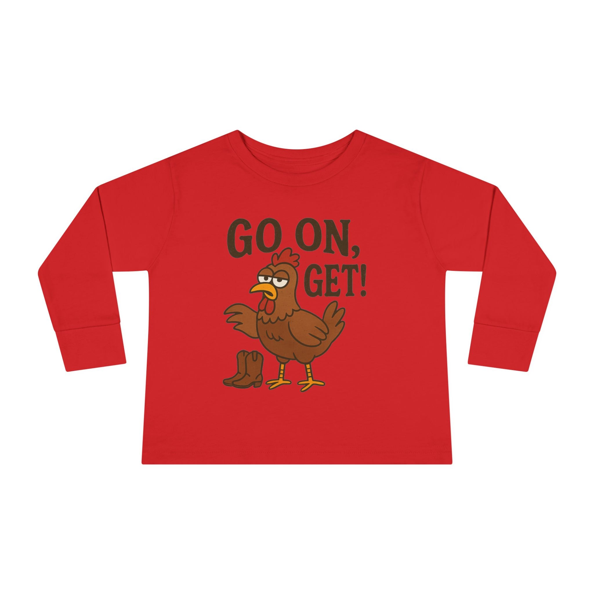 Go On Get Funny Chicken Youth Shirt