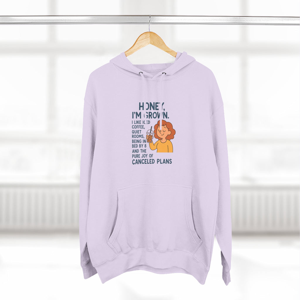 Honey I'M Grown Funny Three-Panel Fleece Hoodie