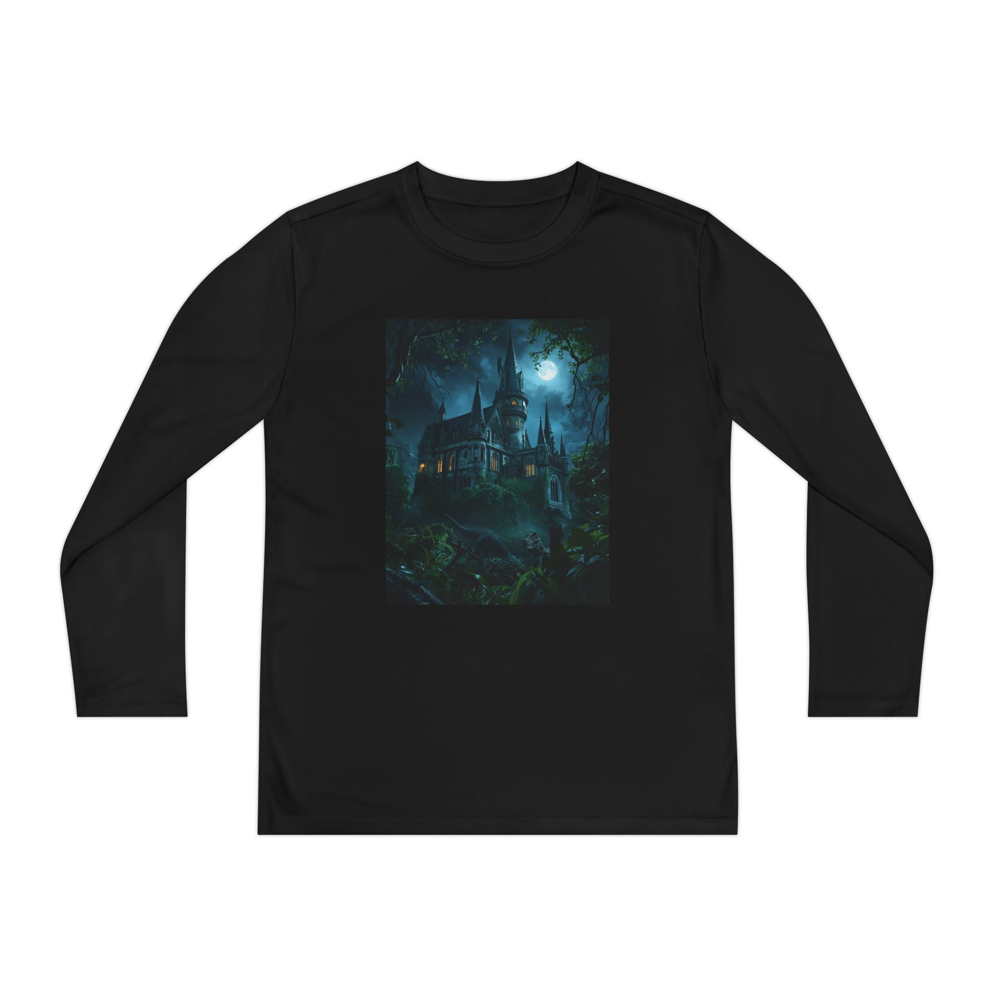 Mystical Night Scene Youth Long Sleeve Competitor Tee