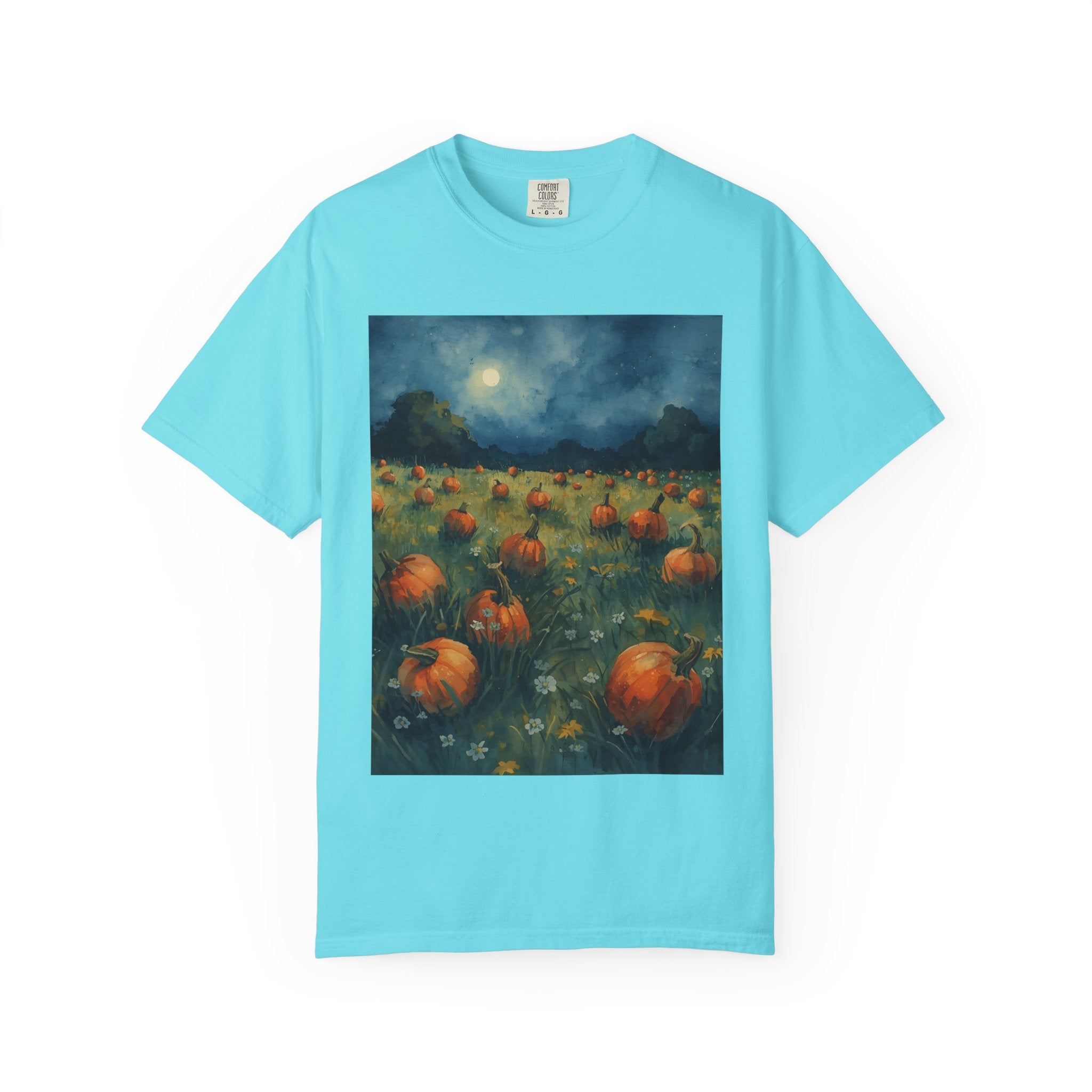 Pumpkin Patch Moonlit T-shirt | Fall Harvest Tee | Halloween Shirt | Unisex Autumn Apparel | Cozy Gift for Pumpkin Lovers