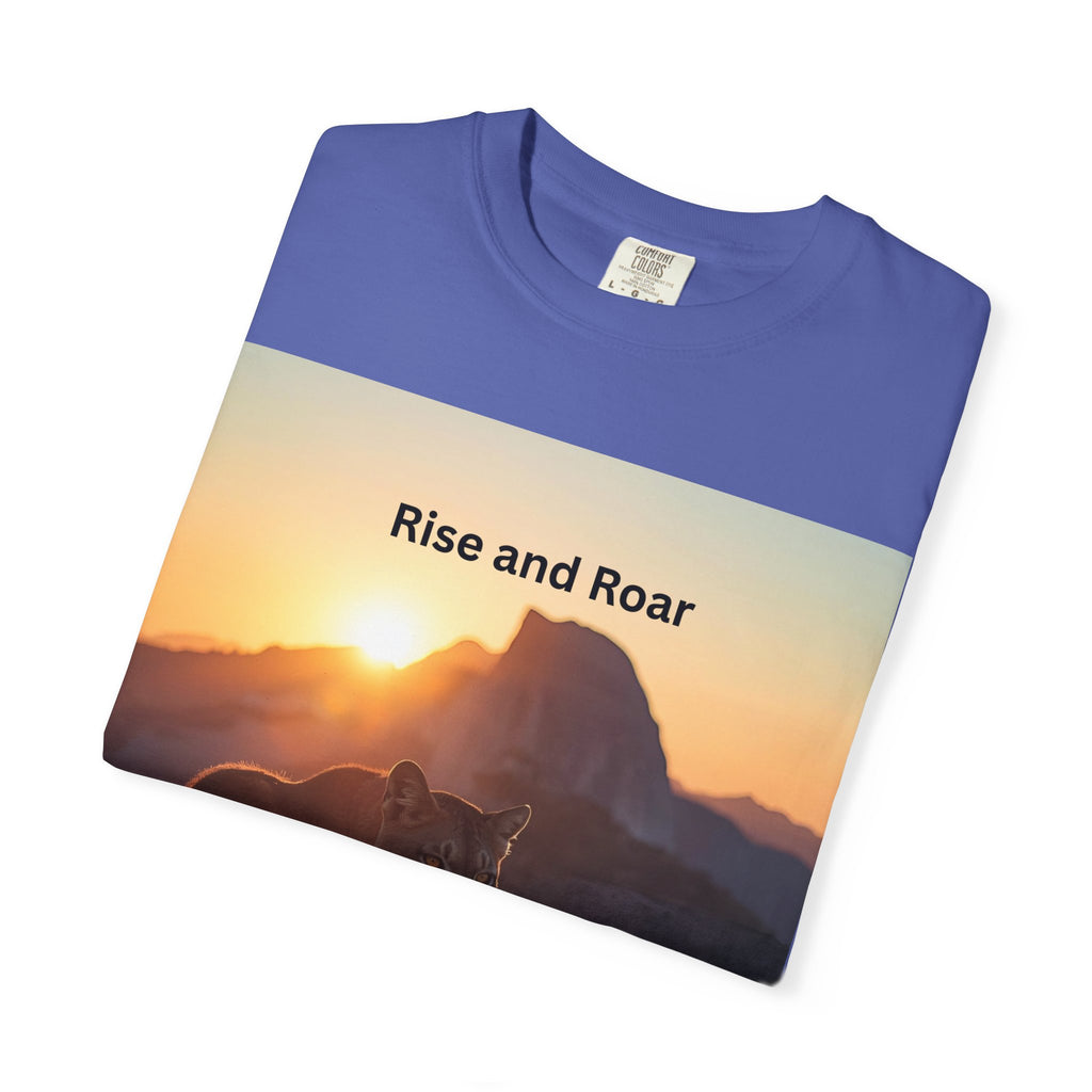 Rise And Roar Sunrise Mountain Lion T-Shirt, Rise and Roar Tee, Unisex Cotton Shirt, Graphic Tee for Nature Lovers, Adventure Apparel, Gifts for [...]