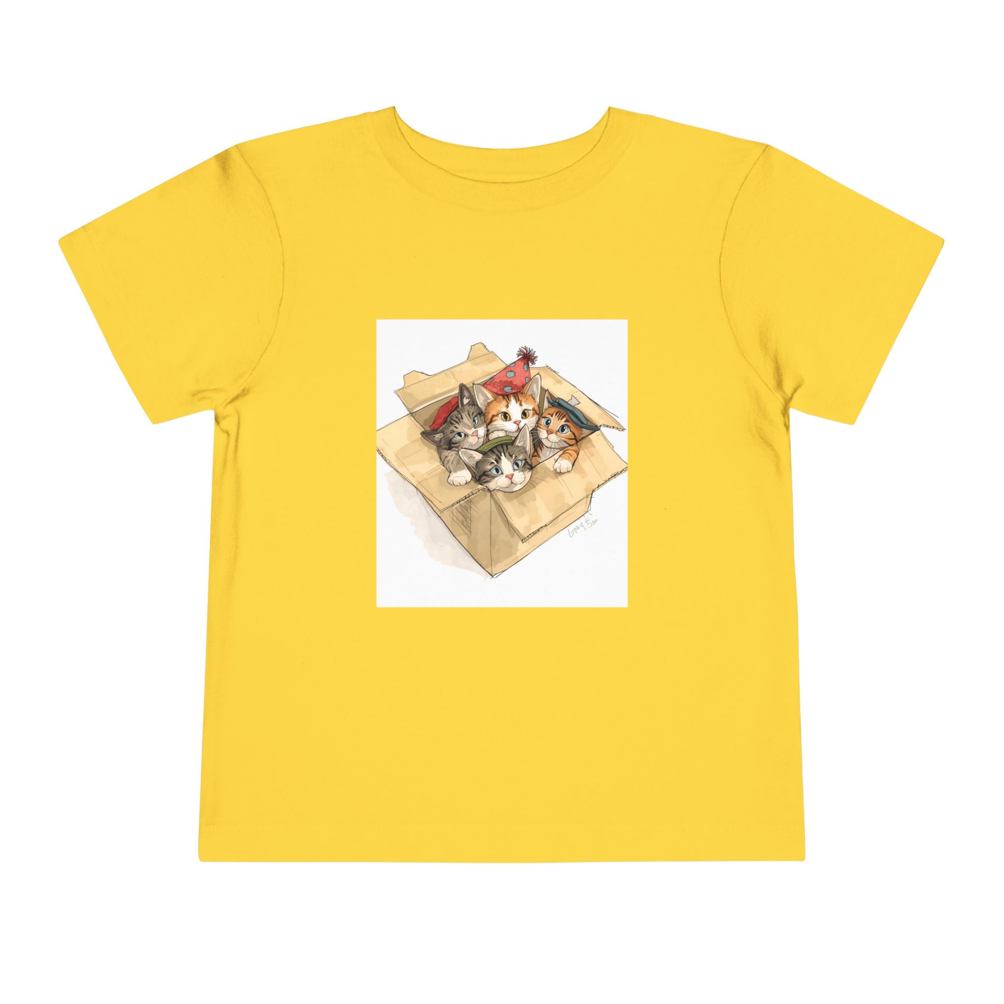 Cute Kittens In Box Toddler Short Sleeve Tee