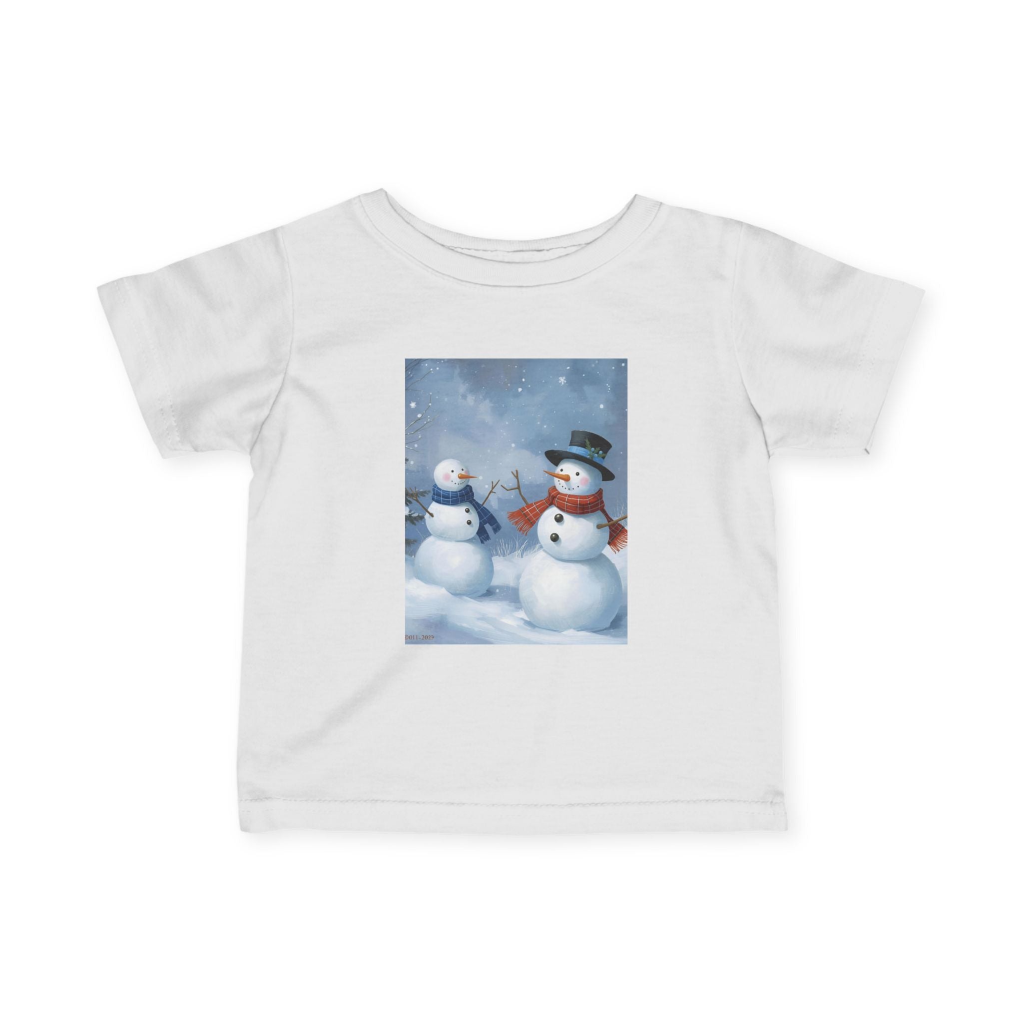 Christmas Snowman Family Infant Fine Jersey Tee