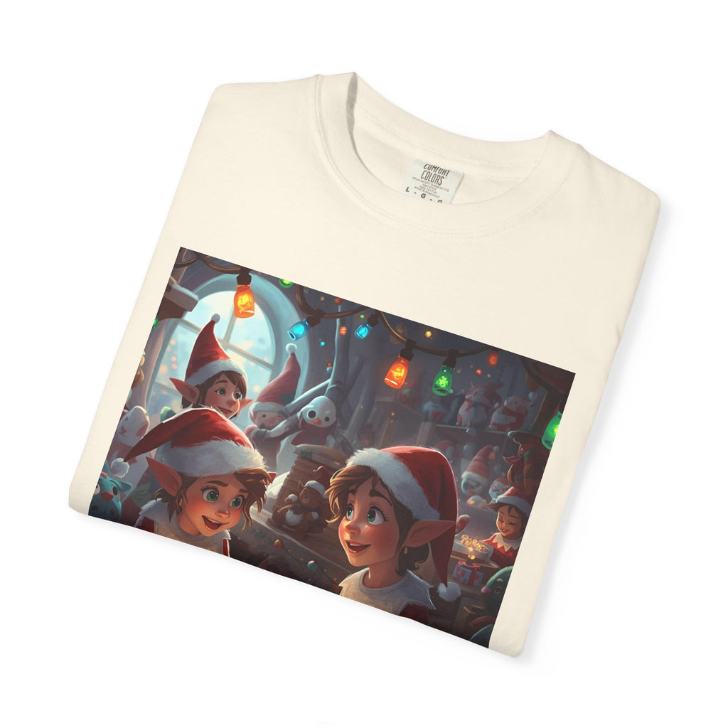 Festive Christmas Elf T-Shirt, Holiday Gift, Unisex Tee, Seasonal Wear, Family Celebration, Santa Theme