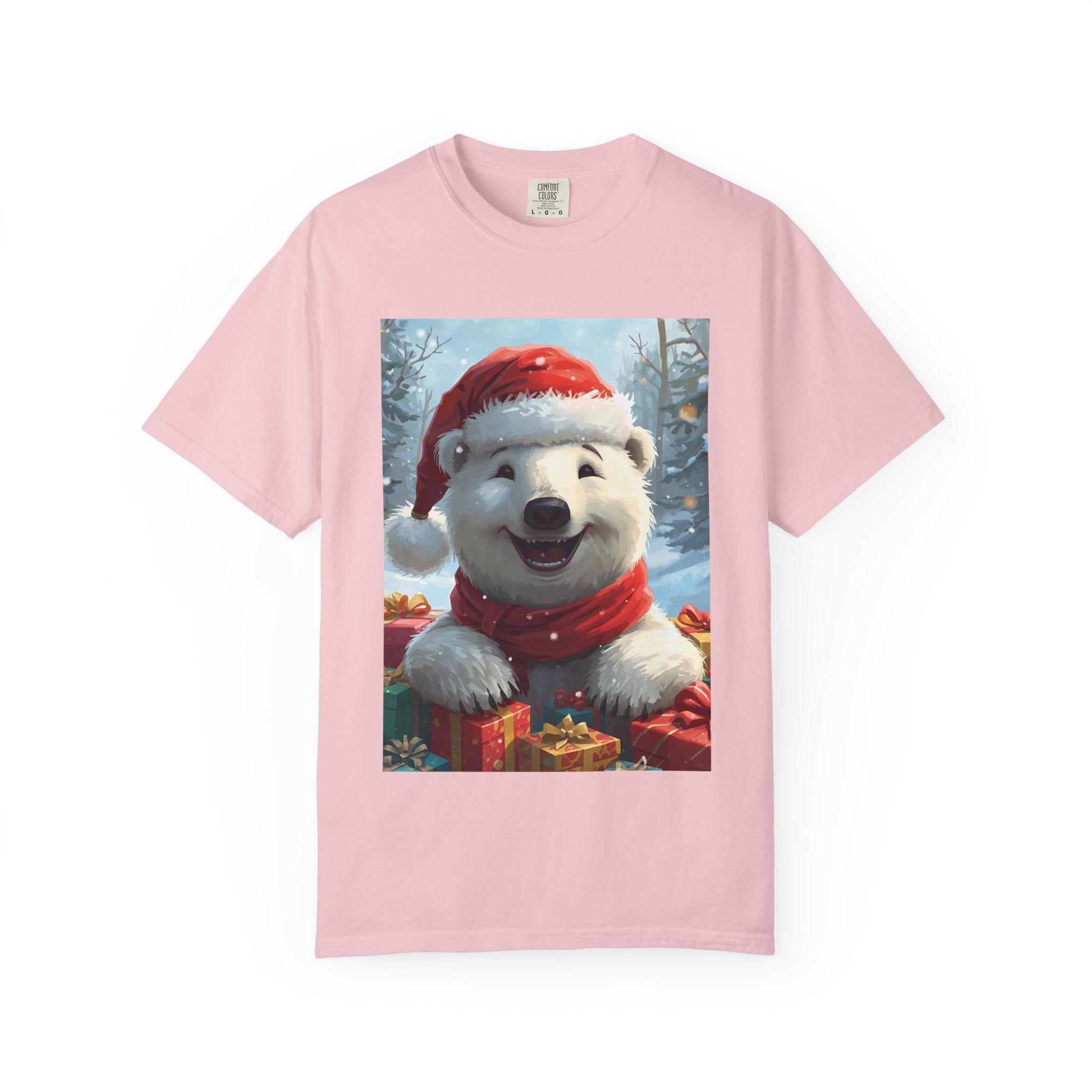 Christmas Polar Bear T-Shirt, Holiday Tee, Winter Apparel, Gift For Animal Lovers, Festive Casual Wear