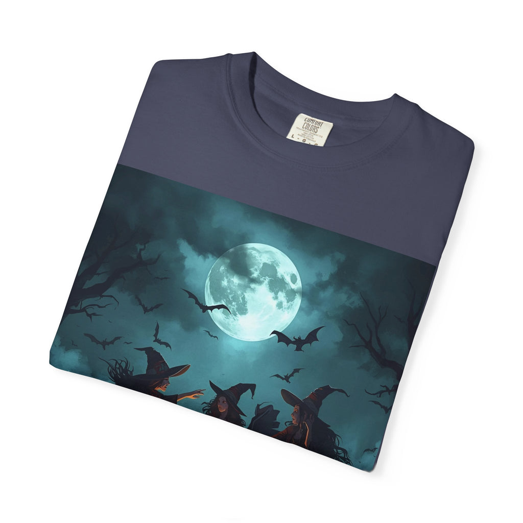 Spooky Halloween Full Moon T-Shirt - Spooky Halloween Top for Fall Celebrations, Casual Wear, Gift for Witches, Unisex Tee, Festive Graphic Shirt