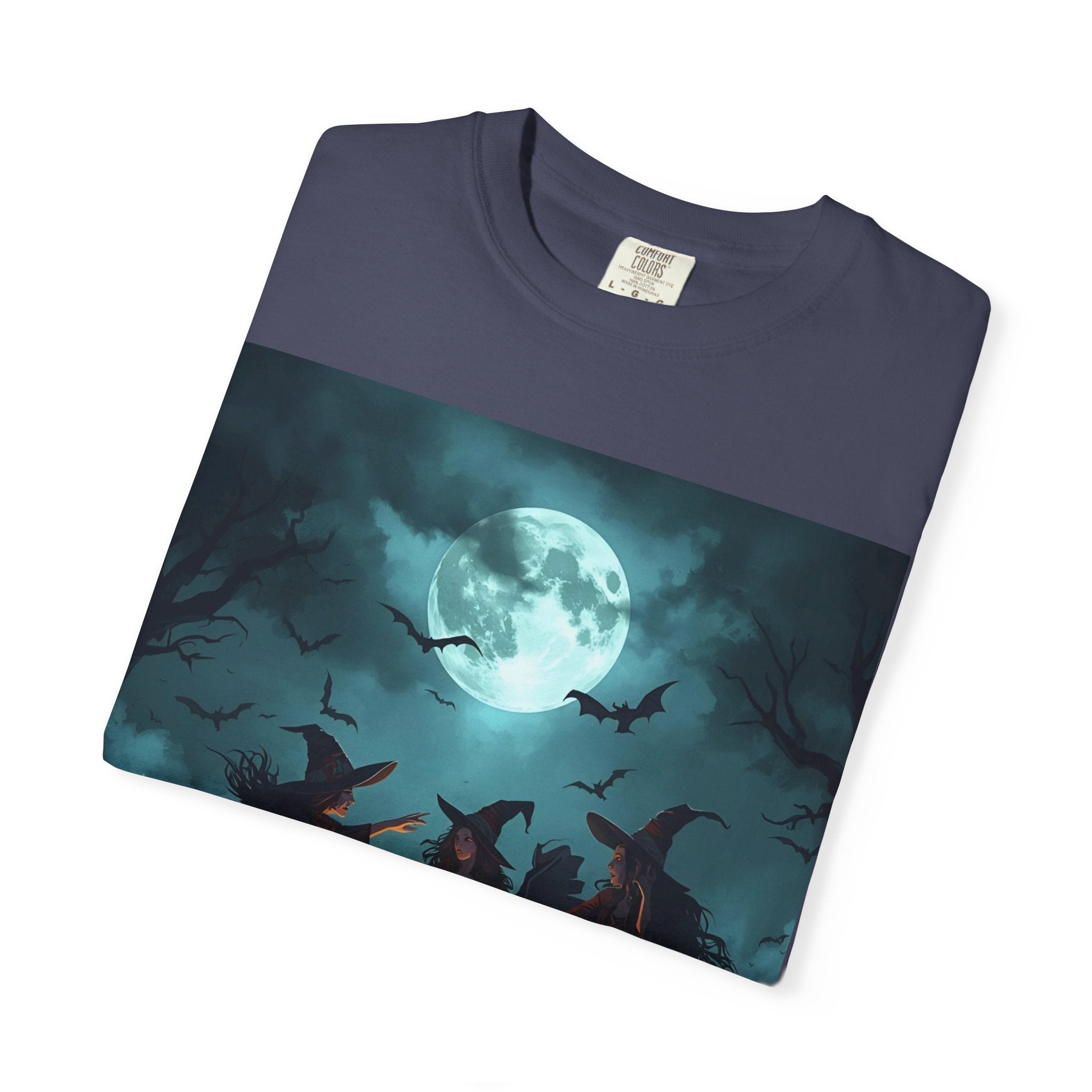 Spooky Halloween Full Moon T-Shirt - Spooky Halloween Top for Fall Celebrations, Casual Wear, Gift for Witches, Unisex Tee, Festive Graphic Shirt