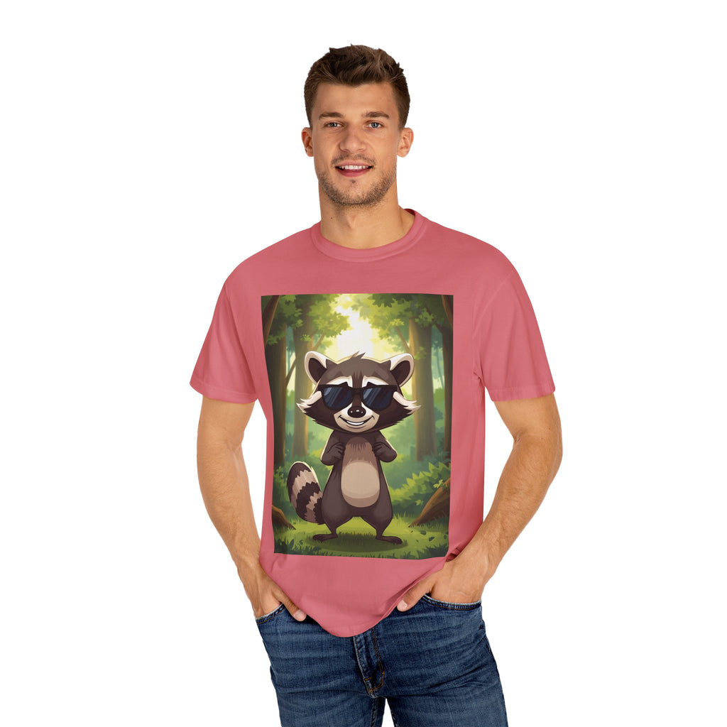 Whimsical Raccoon T-Shirt, Fun Nature Tee, Unisex Forest Shirt, Gift for Animal Lovers, Cute Wildlife Apparel