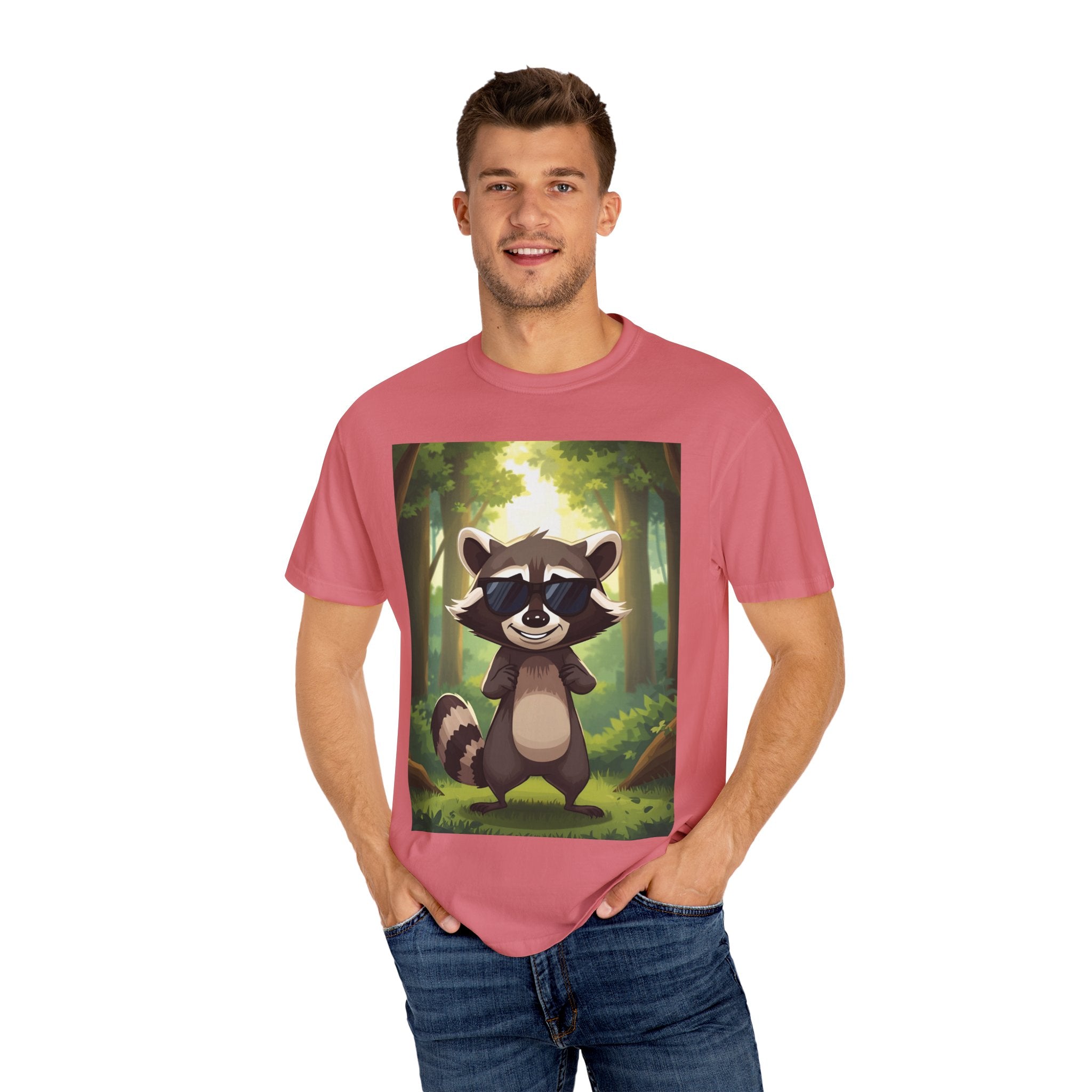 Whimsical Raccoon T-Shirt, Fun Nature Tee, Unisex Forest Shirt, Gift for Animal Lovers, Cute Wildlife Apparel