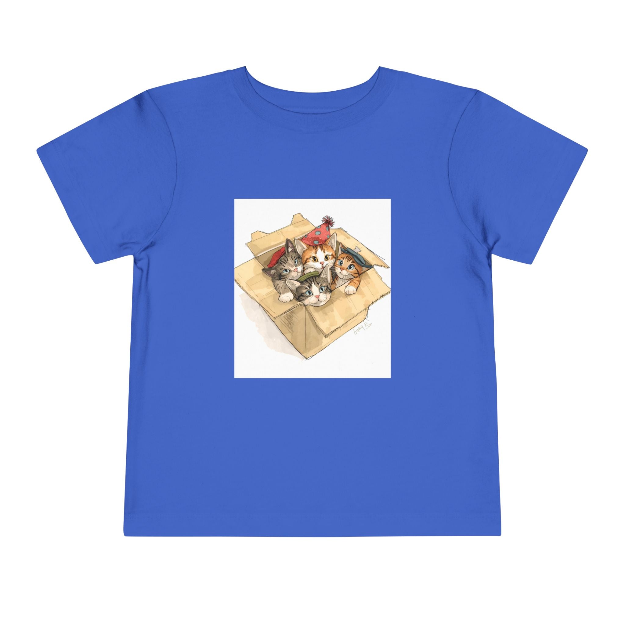Cute Kittens In Box Toddler Short Sleeve Tee