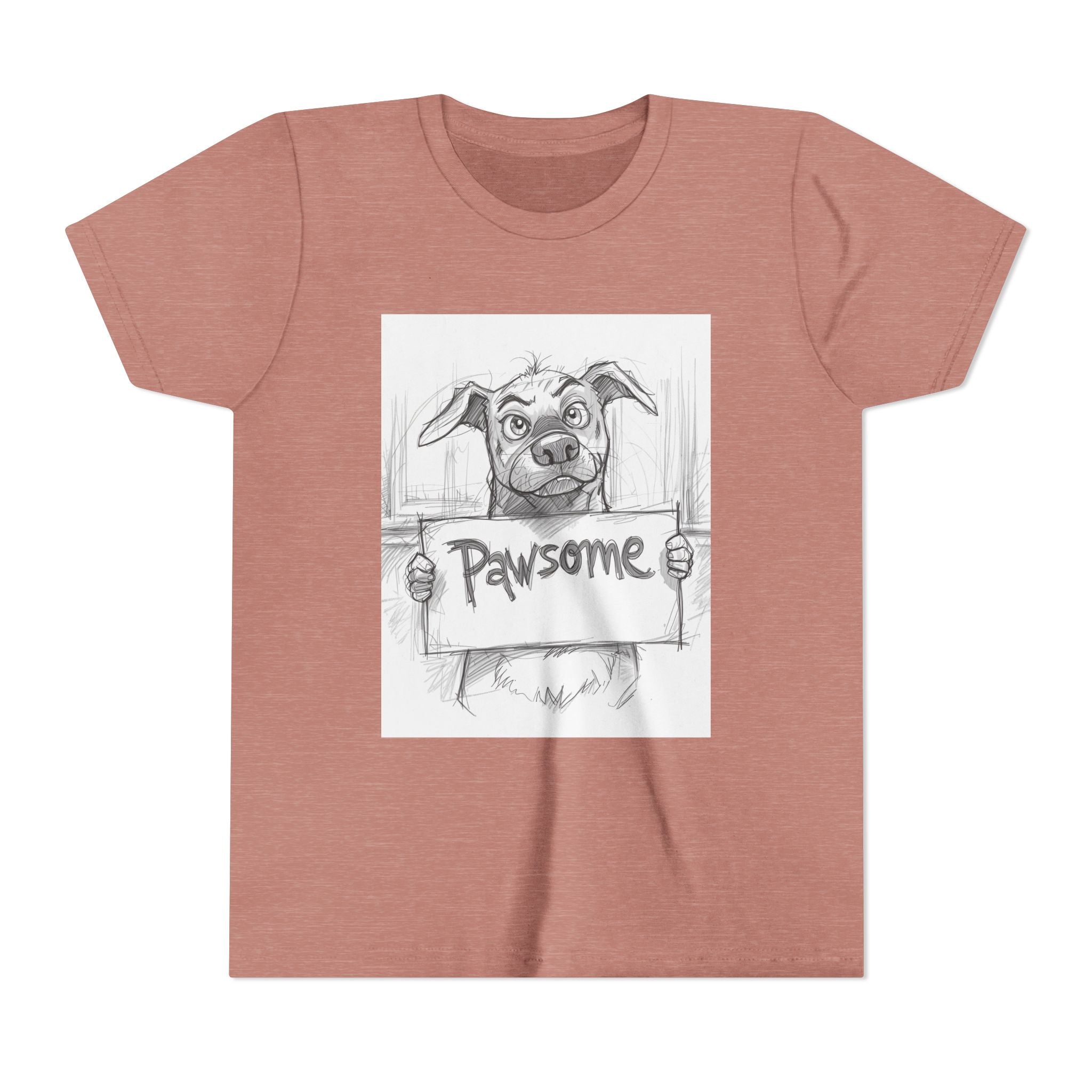 Pawsome Youth Tee - Adorable Dog Design, Gift for Animal Lovers, Birthday, Back to School, Fun Pet Shirt, Kids' Fashion