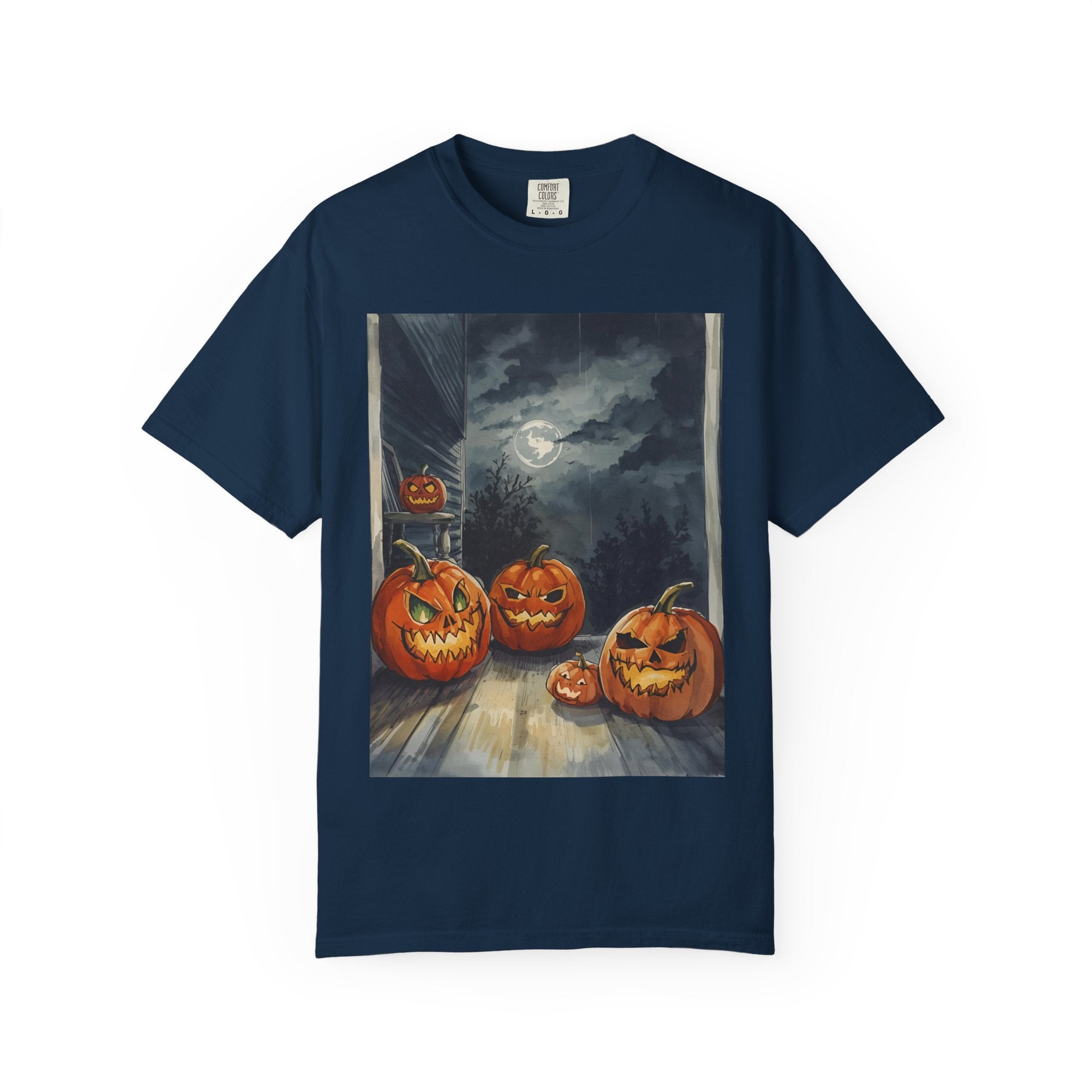 Spooky Pumpkin Night T-Shirt | Halloween Tee, Unisex Shirt, Fall Apparel, Trick or Treat Outfit, Casual Halloween Style