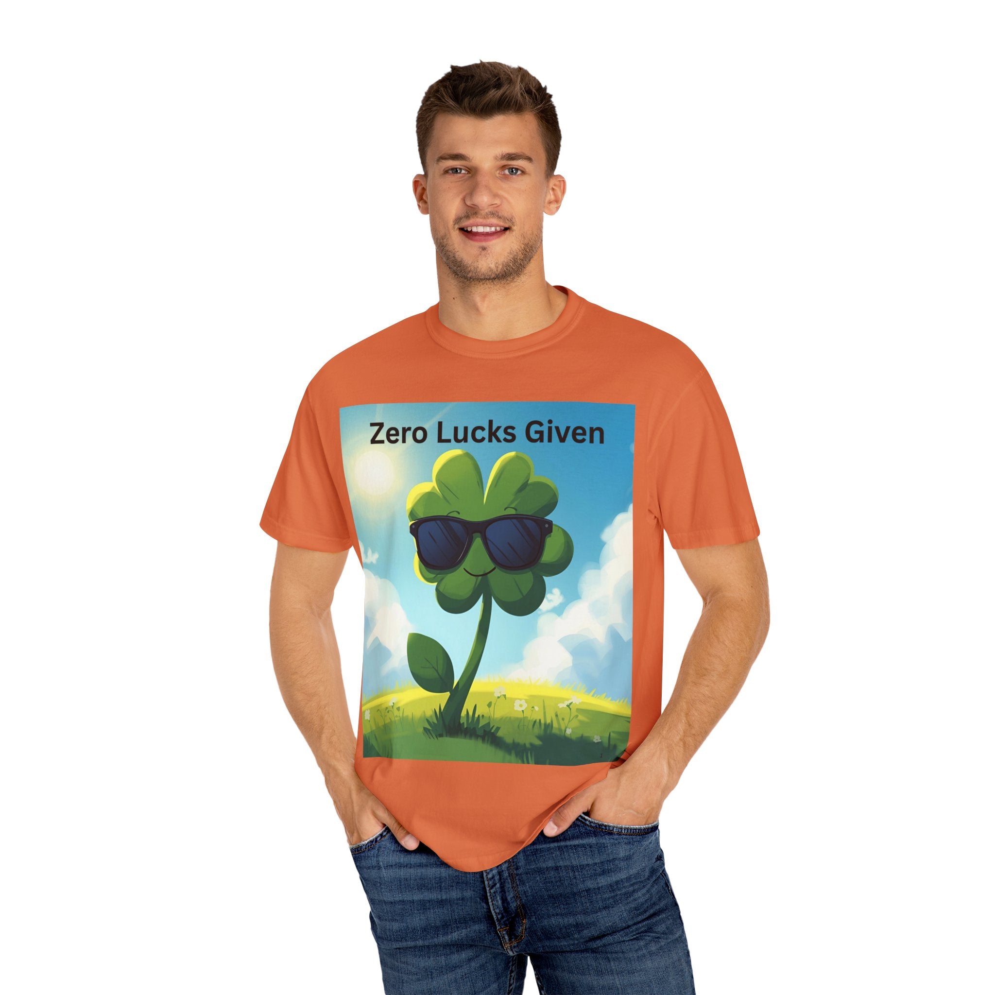 Zero Lucks Given T-Shirt, Funny Unisex Tee, Casual Wear, Gift for St. Patrick's Day, Summer Outfit, Funny Quote Shirt