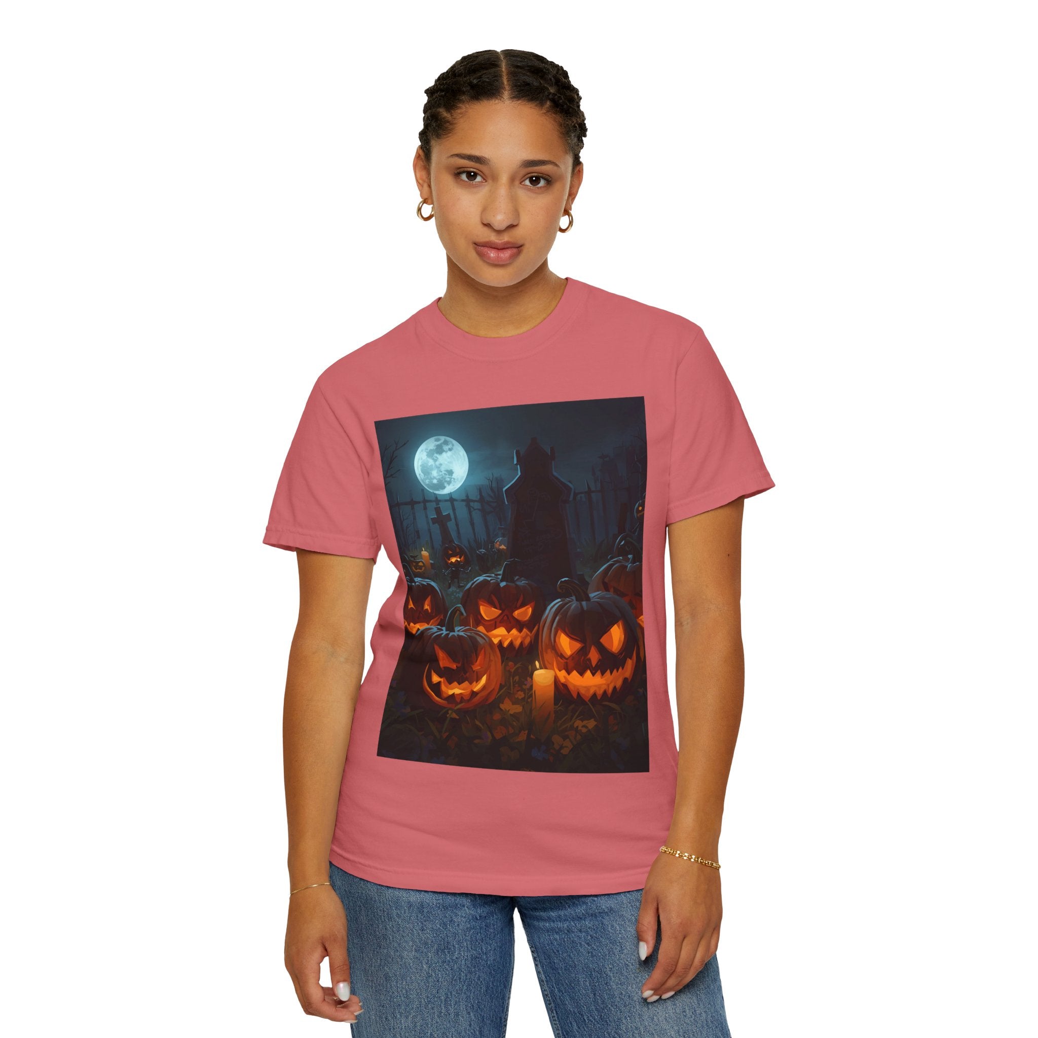 Halloween Pumpkin Unisex T-Shirt, Spooky Shirt, Fall Apparel, Halloween Costume, Casual Wear, Party Shirt