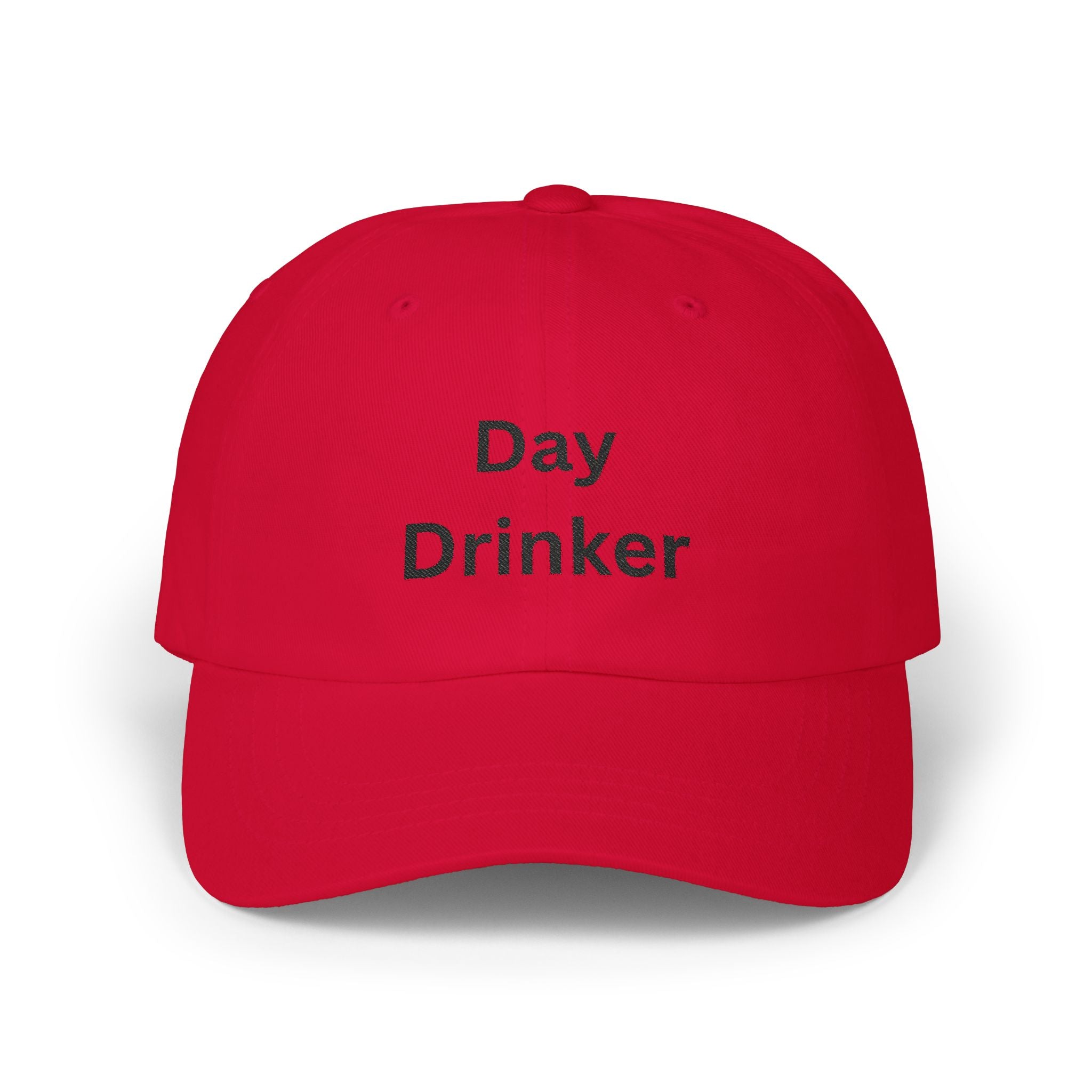 White Dad Cap with 'Day Drinker' | Casual Hat for Dads, Summer Fun, Gifts for Father's Day, Relaxed Style