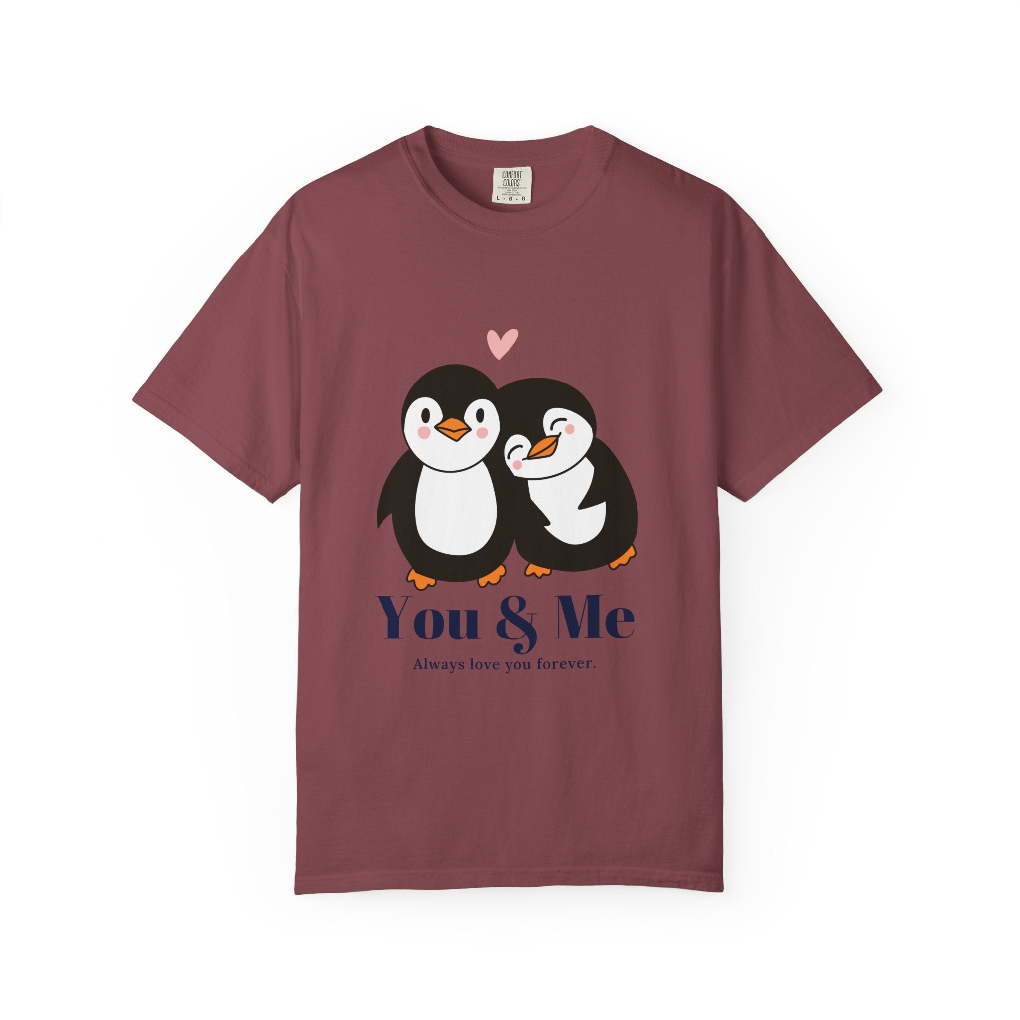 Cute Penguin Love T-Shirt, Unisex Couples Gift, Valentine's Day T-Shirt, Love You Forever Shirt, Matching Couple Outfits
