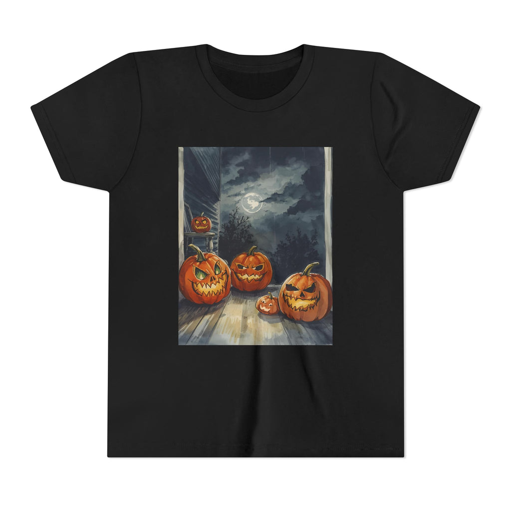 Halloween Pumpkin Scary Youth Short Sleeve Tee