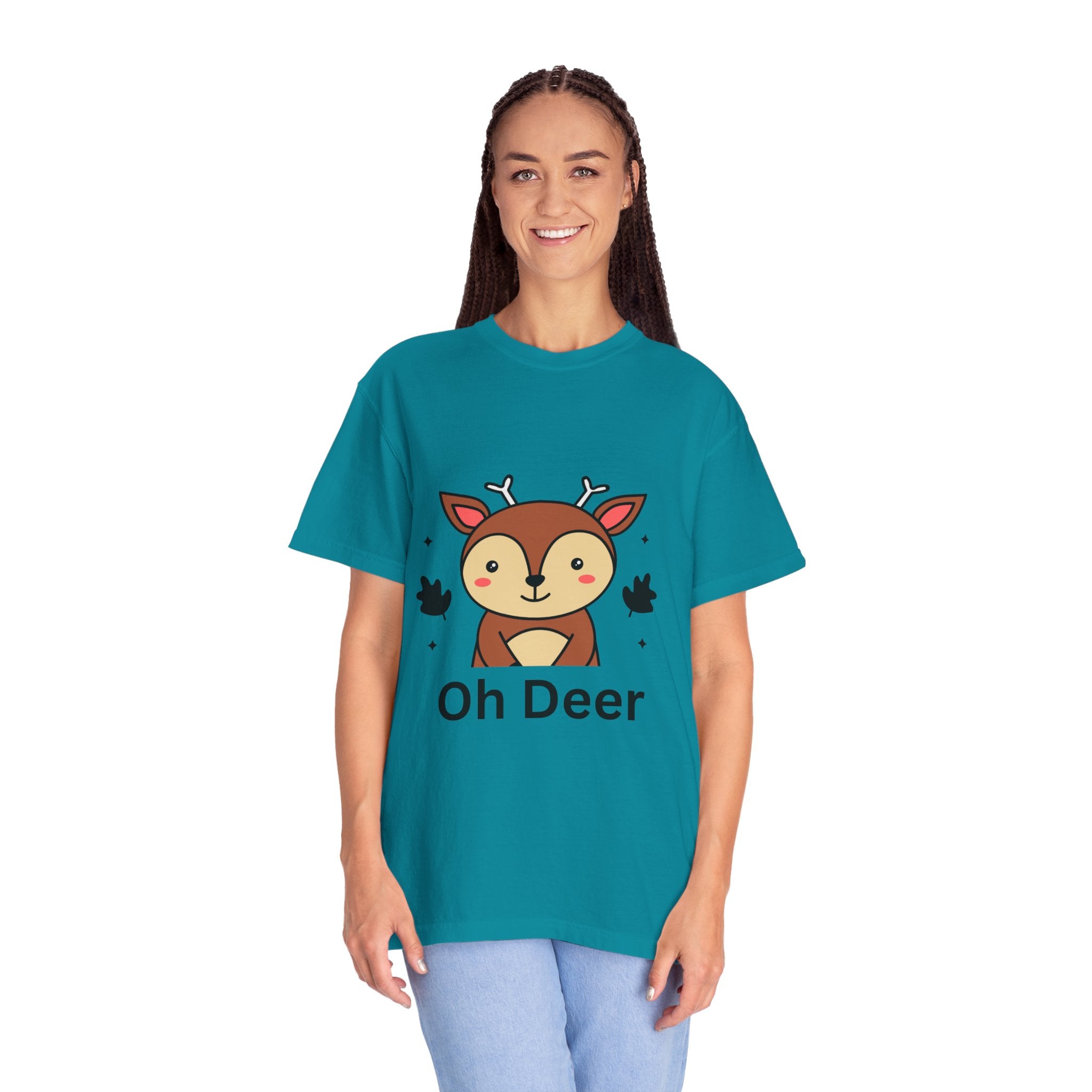 Cute 'Oh Deer' Unisex T-Shirt, Funny Animal Tee, Gift for Animal Lovers, Perfect for Birthdays and Holidays, Casual Wear