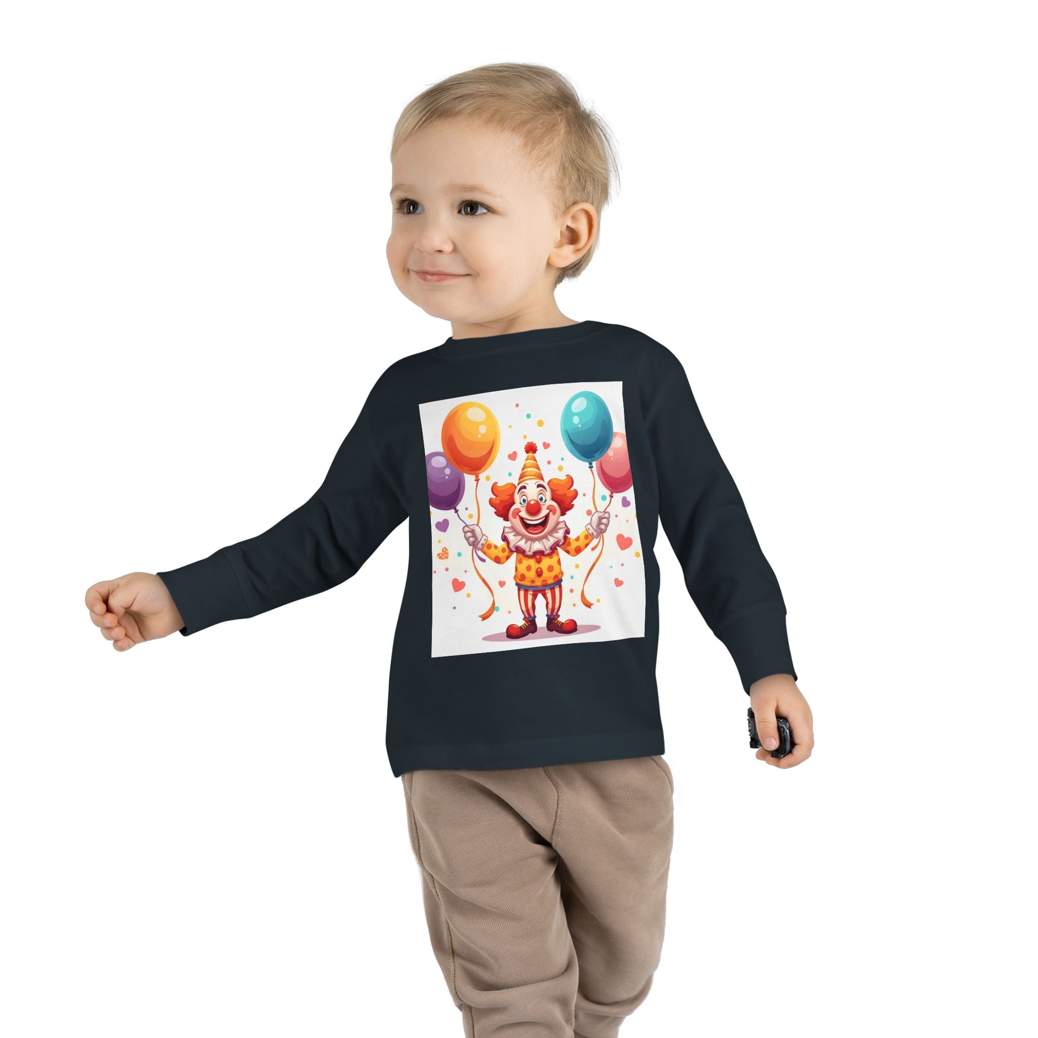 Funny Clown Toddler Long Sleeve Tee