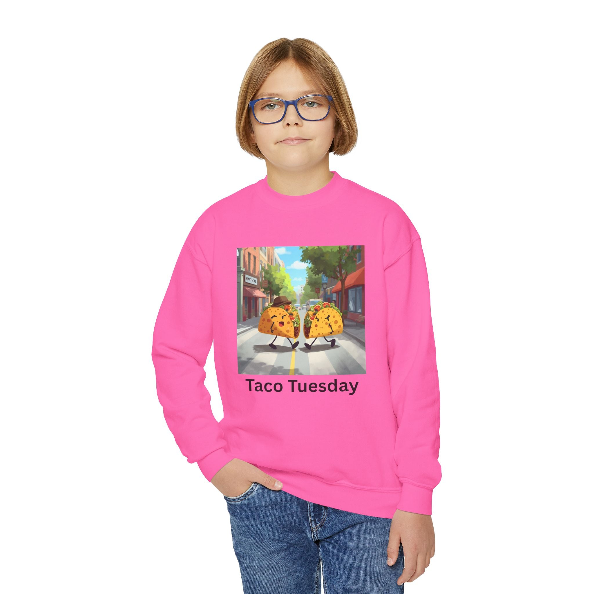 Taco Tuesday Youth Crewneck Sweatshirt