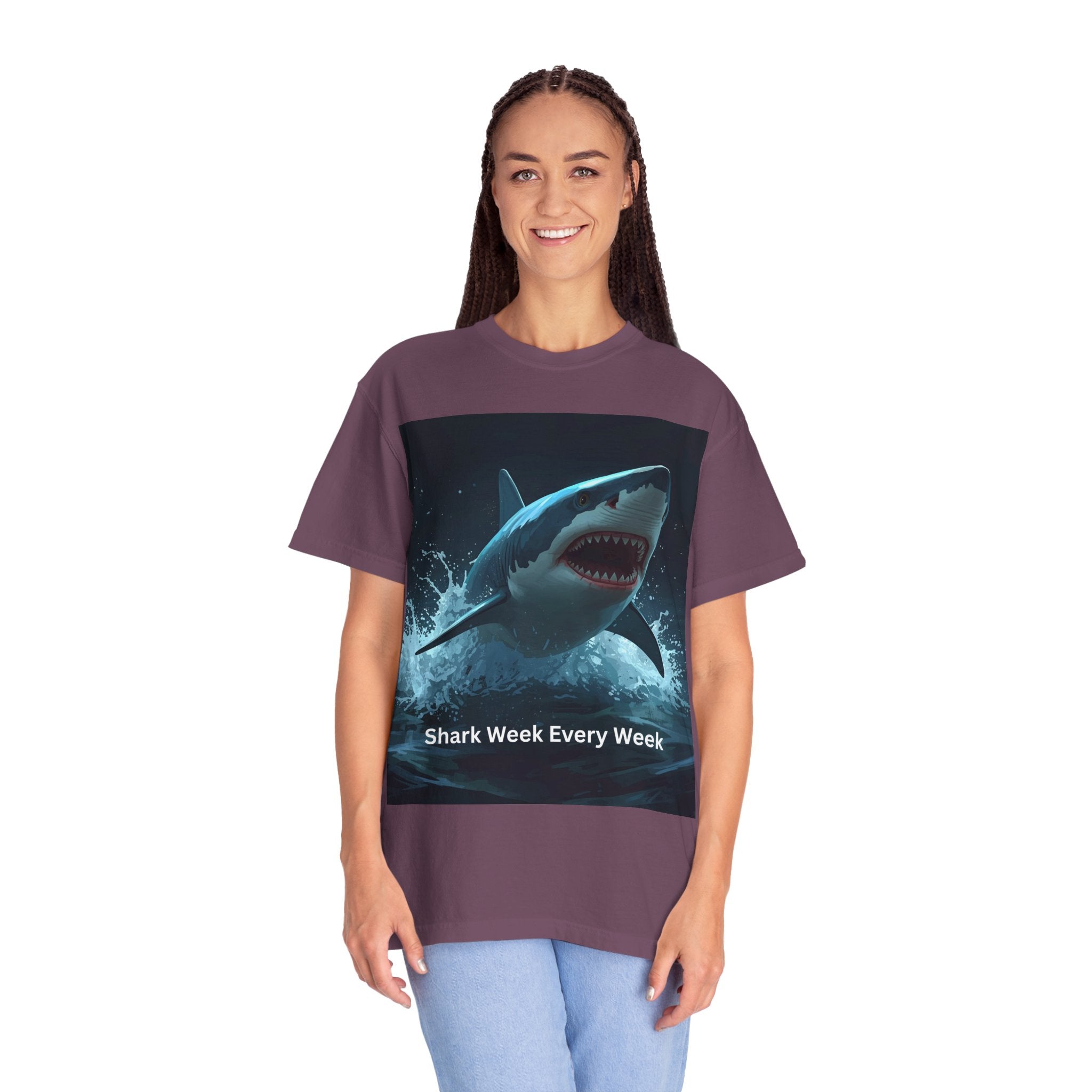 Shark Week Unisex T-Shirt | Fun Ocean Lover Tee, Summer Beachwear, Gift for Shark Fans, Party Outfit, Ocean Conservation Awareness