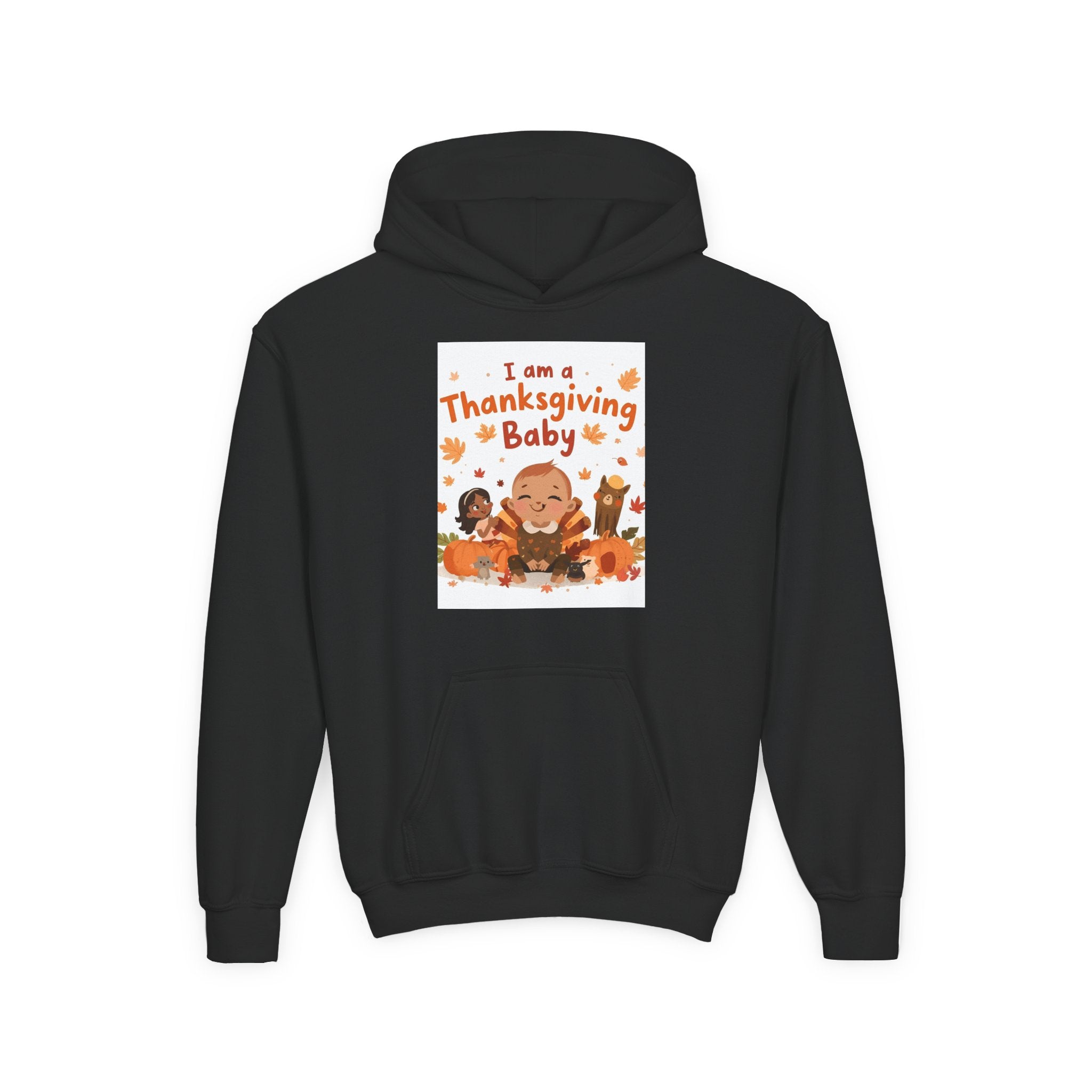 I'm A Thanksgiving Baby Youth Heavy Blend Hooded Sweatshirt
