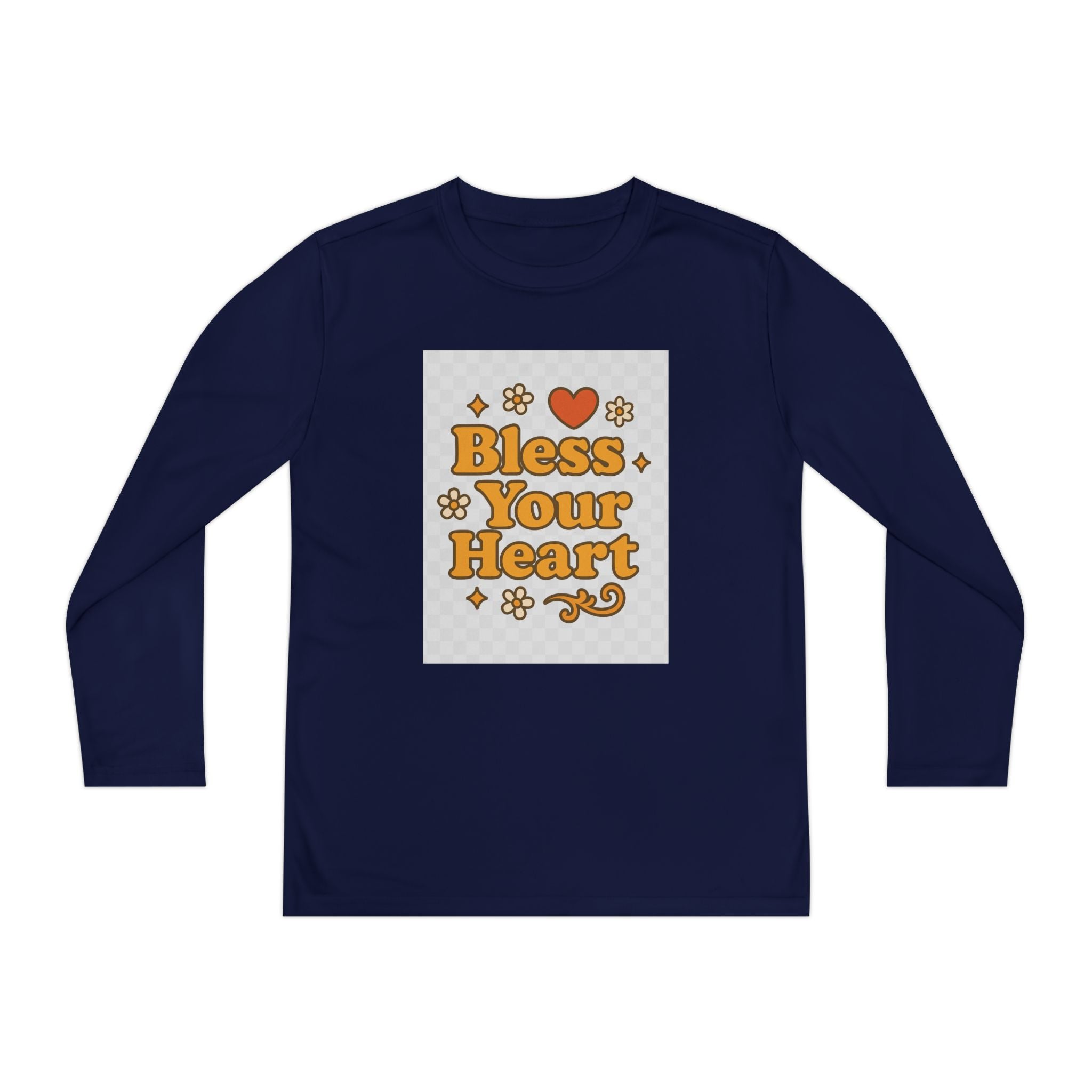 Bless Your Heart Youth Long Sleeve Competitor Tee