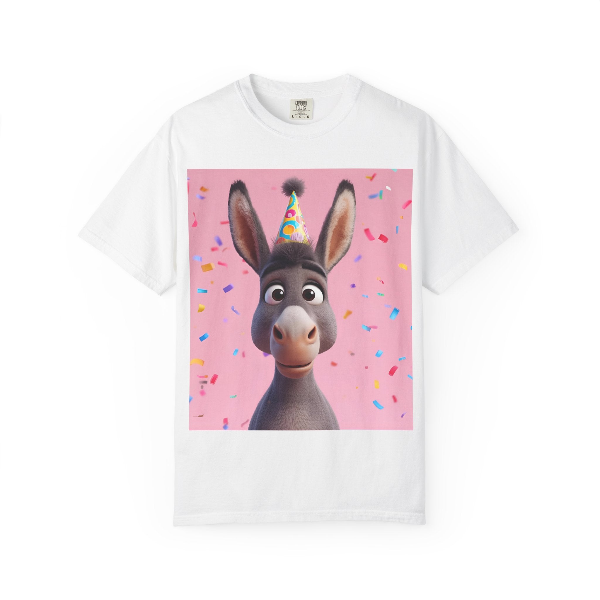 Birthday Celebration T-Shirt, Funny Gift for Donkey Lovers, Unisex Tee for Parties, Playful Casual Wear, Gift for Animal Lovers