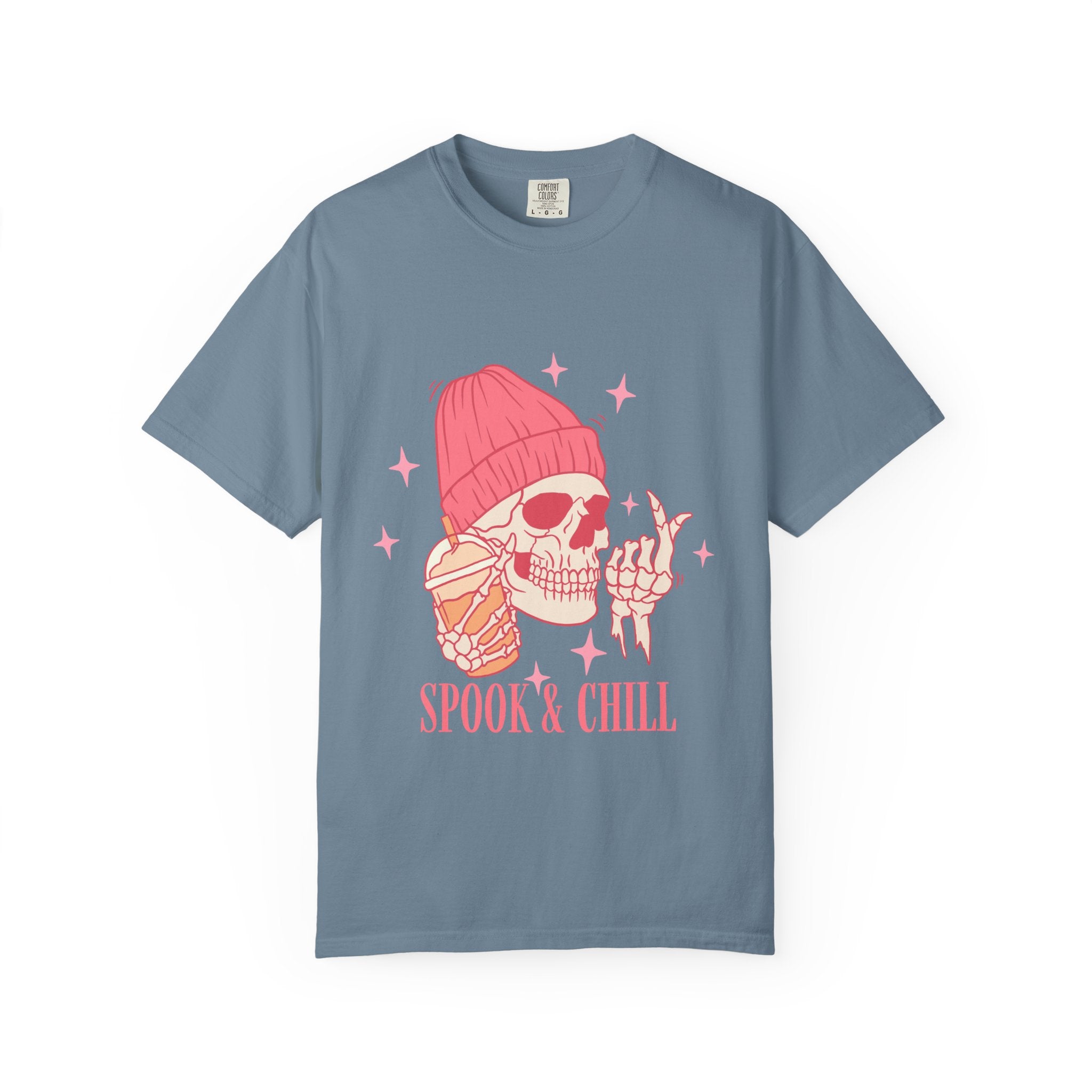Spook & Chill T-Shirt, Fun Graphic Tee for Halloween, Unisex Casual Wear, Gifts for Ghost Lovers, Trendy Fall Apparel