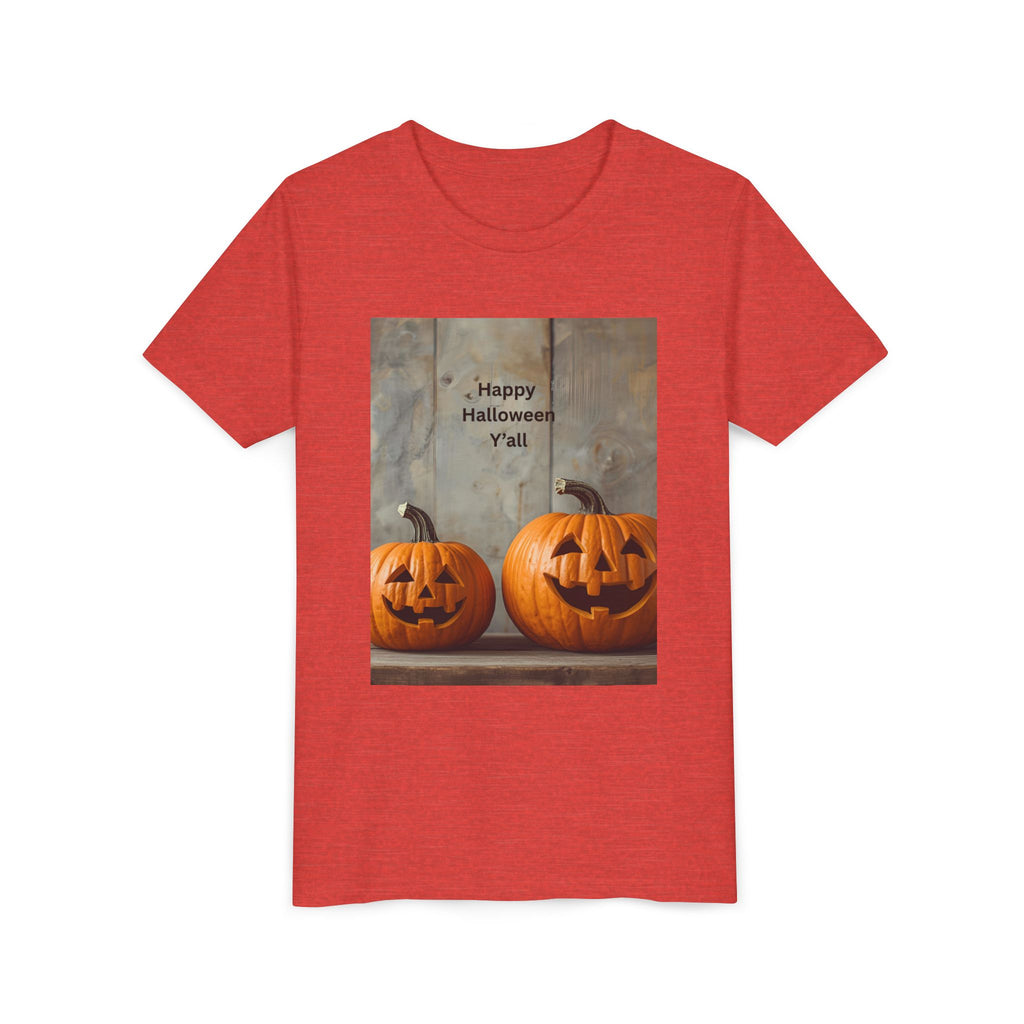Halloween Pumpkin Youth Tee, Spooky Kids Shirt, Pumpkin Graphic Tee, Fall Celebration Gift, Trick or Treat Outfit