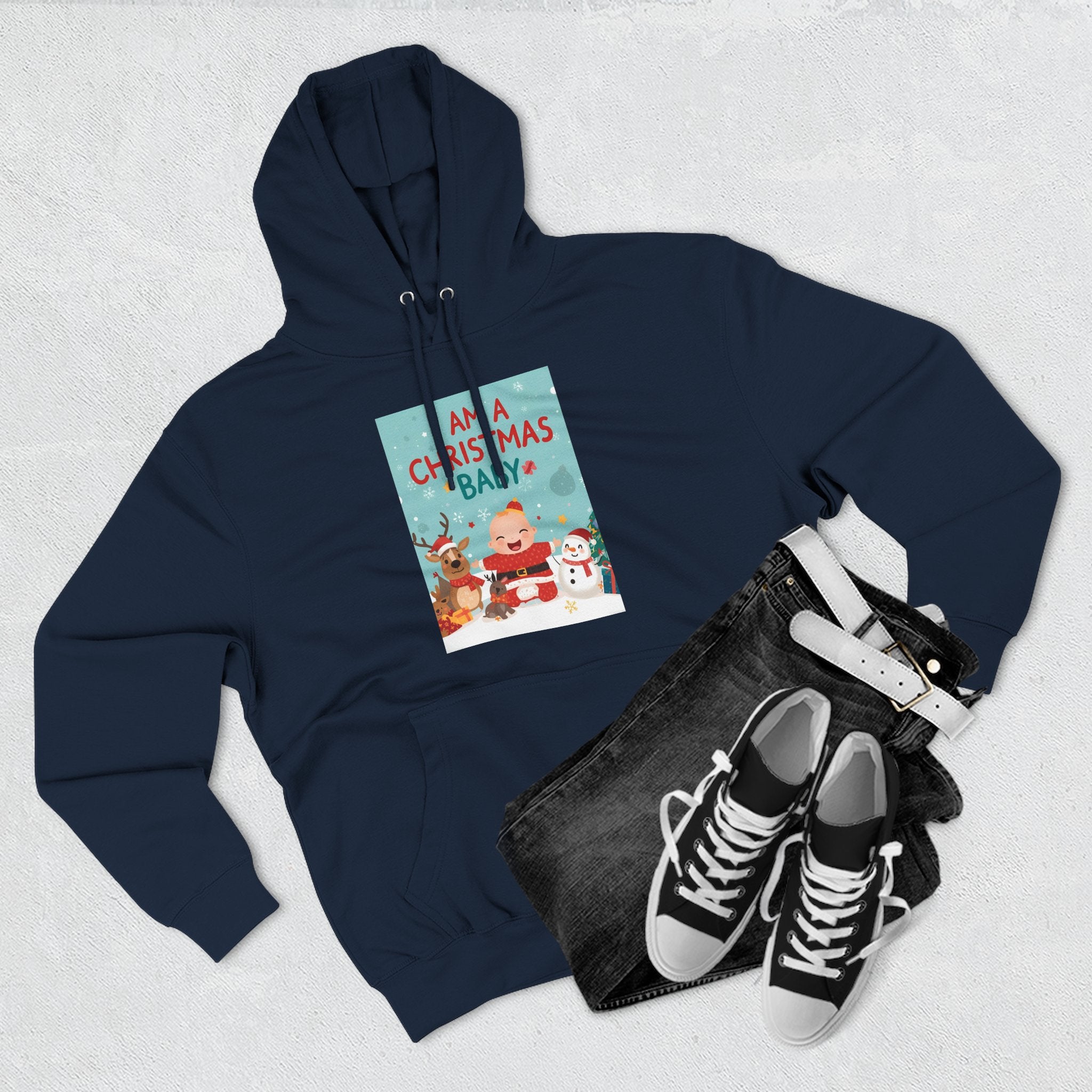 Chrstmas Three-Panel Fleece Hoodie