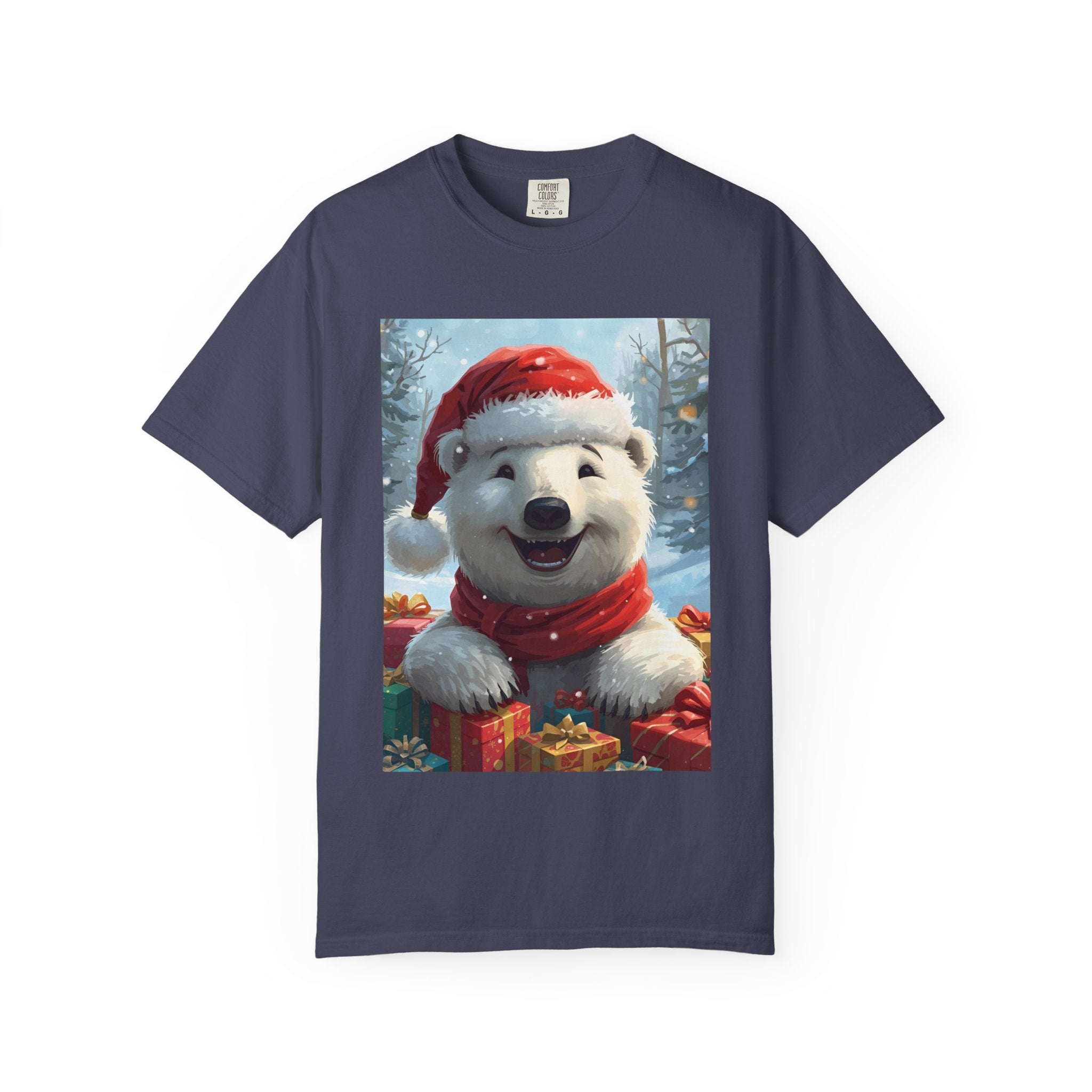 Christmas Polar Bear T-Shirt, Holiday Tee, Winter Apparel, Gift For Animal Lovers, Festive Casual Wear