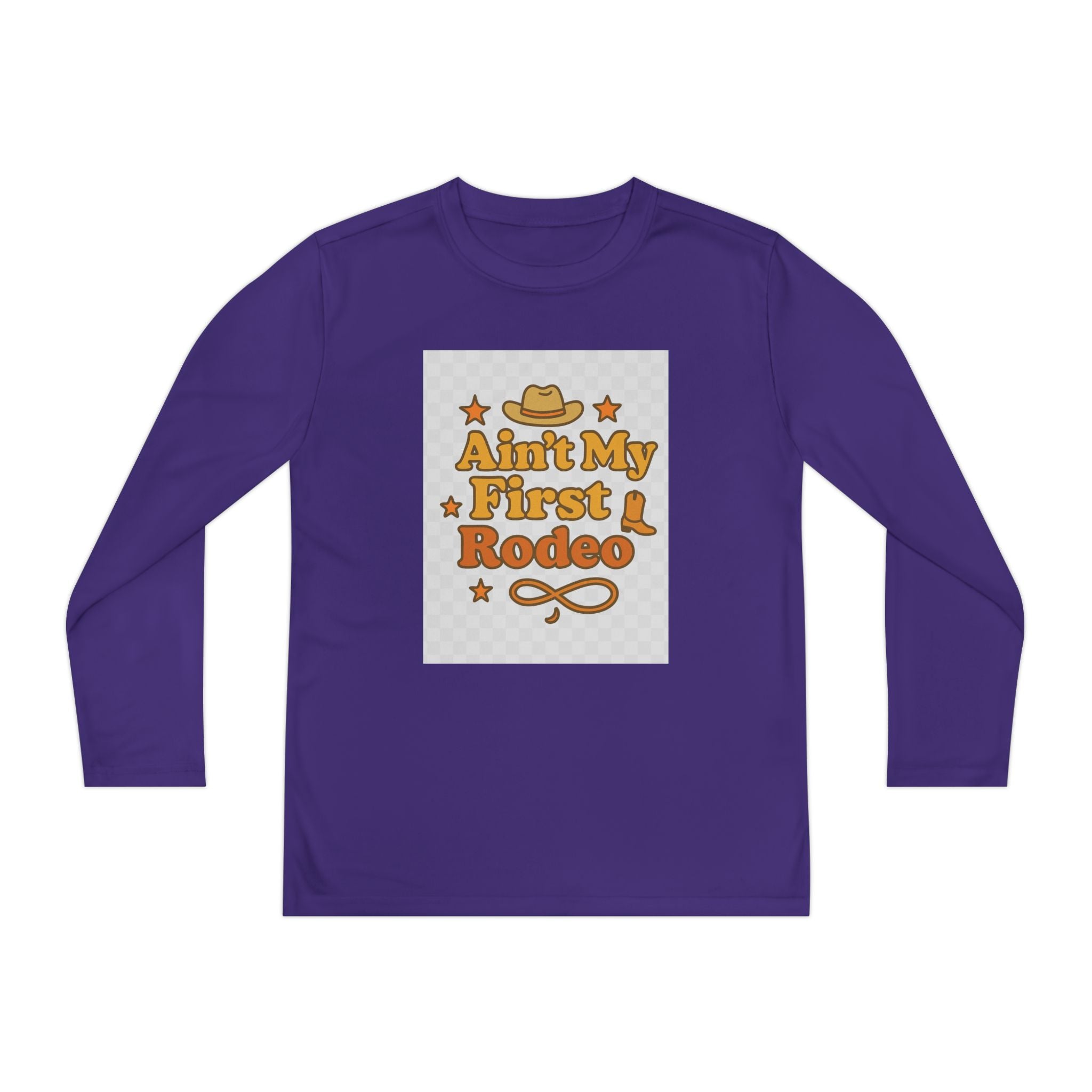 Ain't My First Rodeo Youth Long Sleeve Competitor Tee