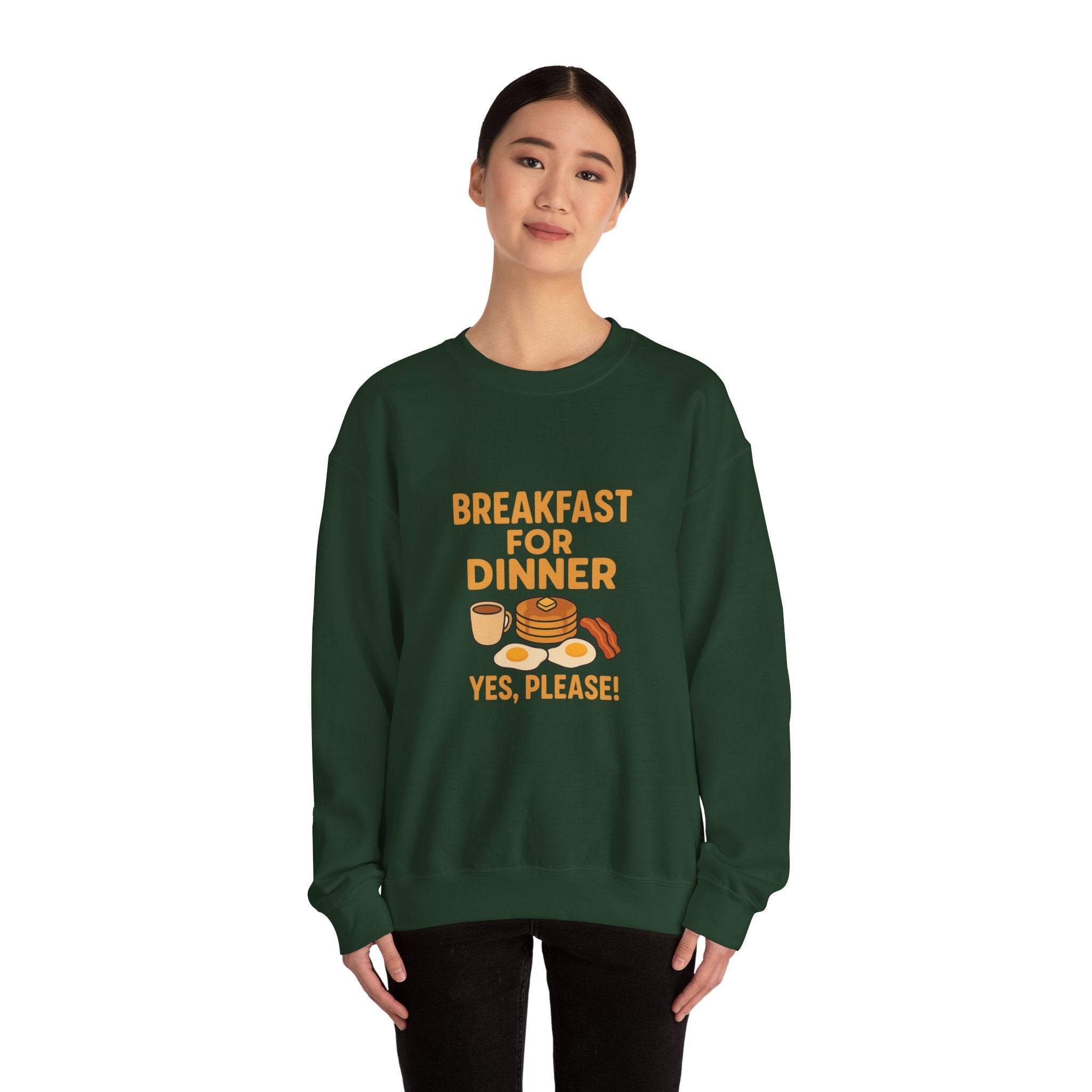 Breakfast for Dinner Sweatshirt, Cozy Crewneck for Food Lovers, Cute Gift for Brunch Enthusiasts, Fun Casual Wear, Ideal for Foodie Gifts