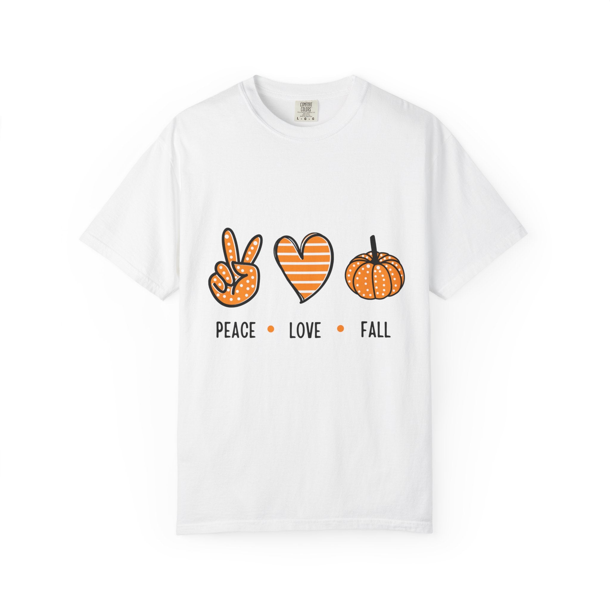 Autumn Vibes T-Shirt, Peace Love Fall Tee, Unisex Fall Shirt, Casual Harvest Top, Thanksgiving Gift, Cozy Seasonal Wear