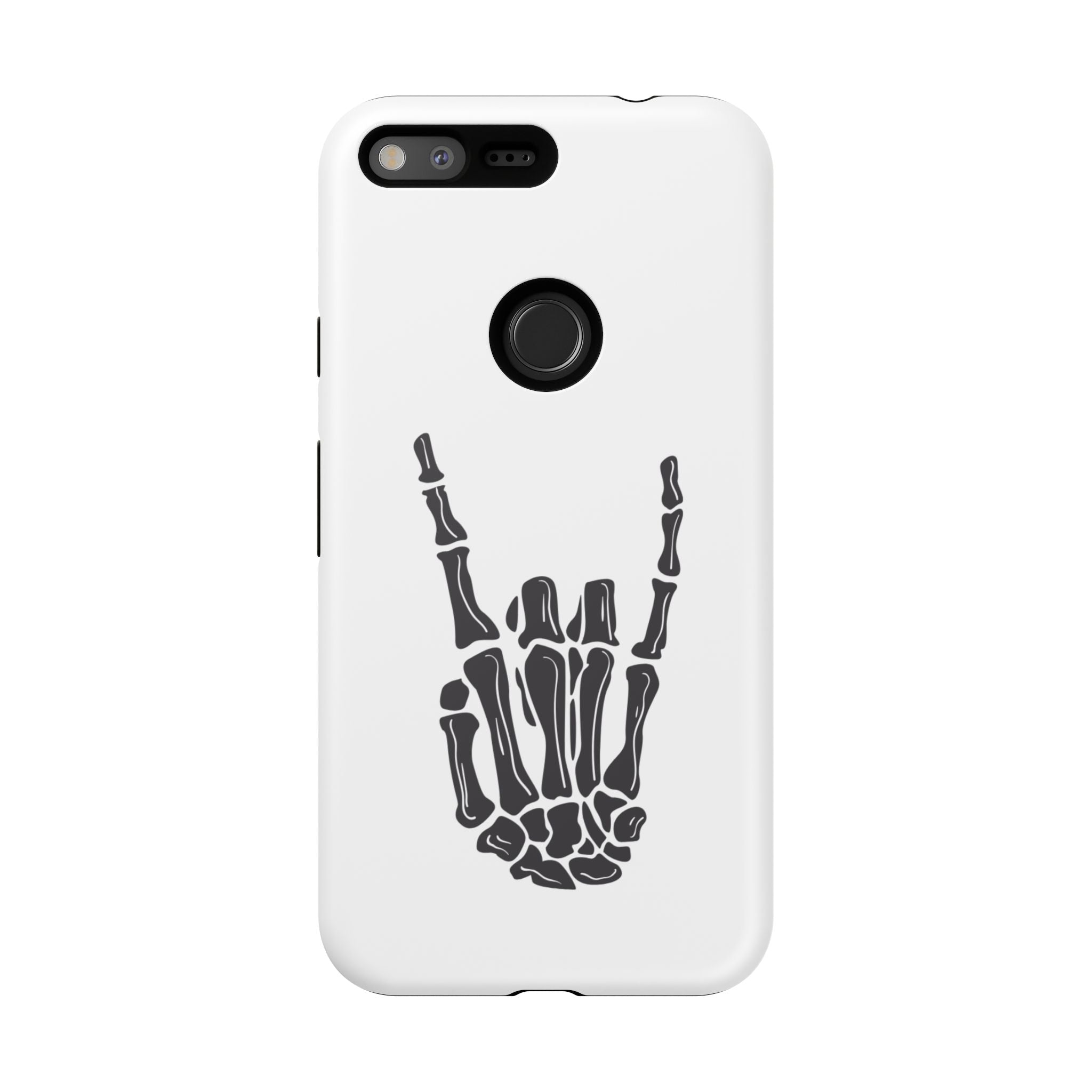 Rock On Skeleton Phone Case, Edgy Phone Cover, Tough Cases for Music Lovers, Halloween Accessories, Gifts for Him