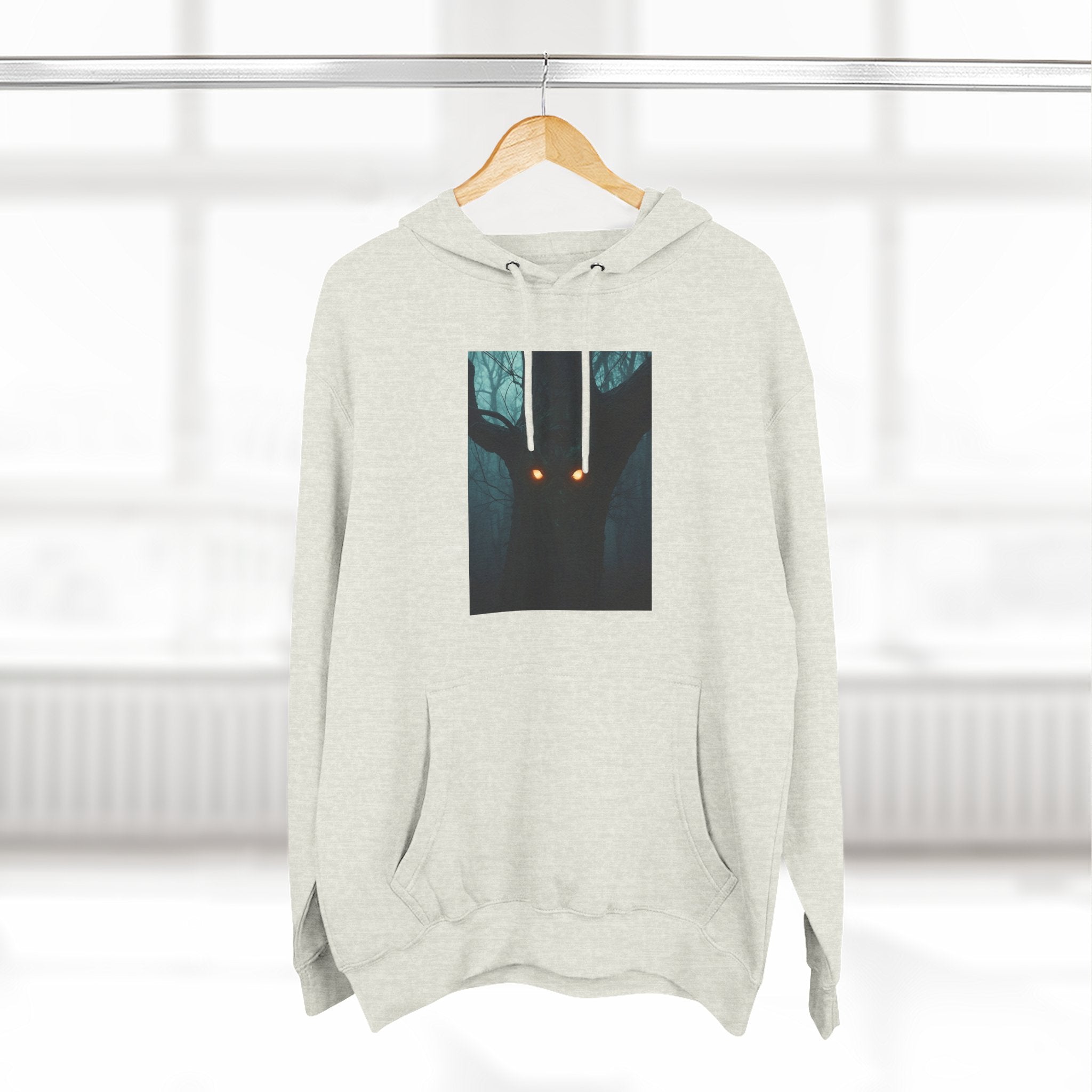 Chilling Nighttime Hoodie, Cozy Fleece Sweatshirt, Outdoor Adventure Attire, Perfect for Bonfire Nights, Gifts for Nature Lovers