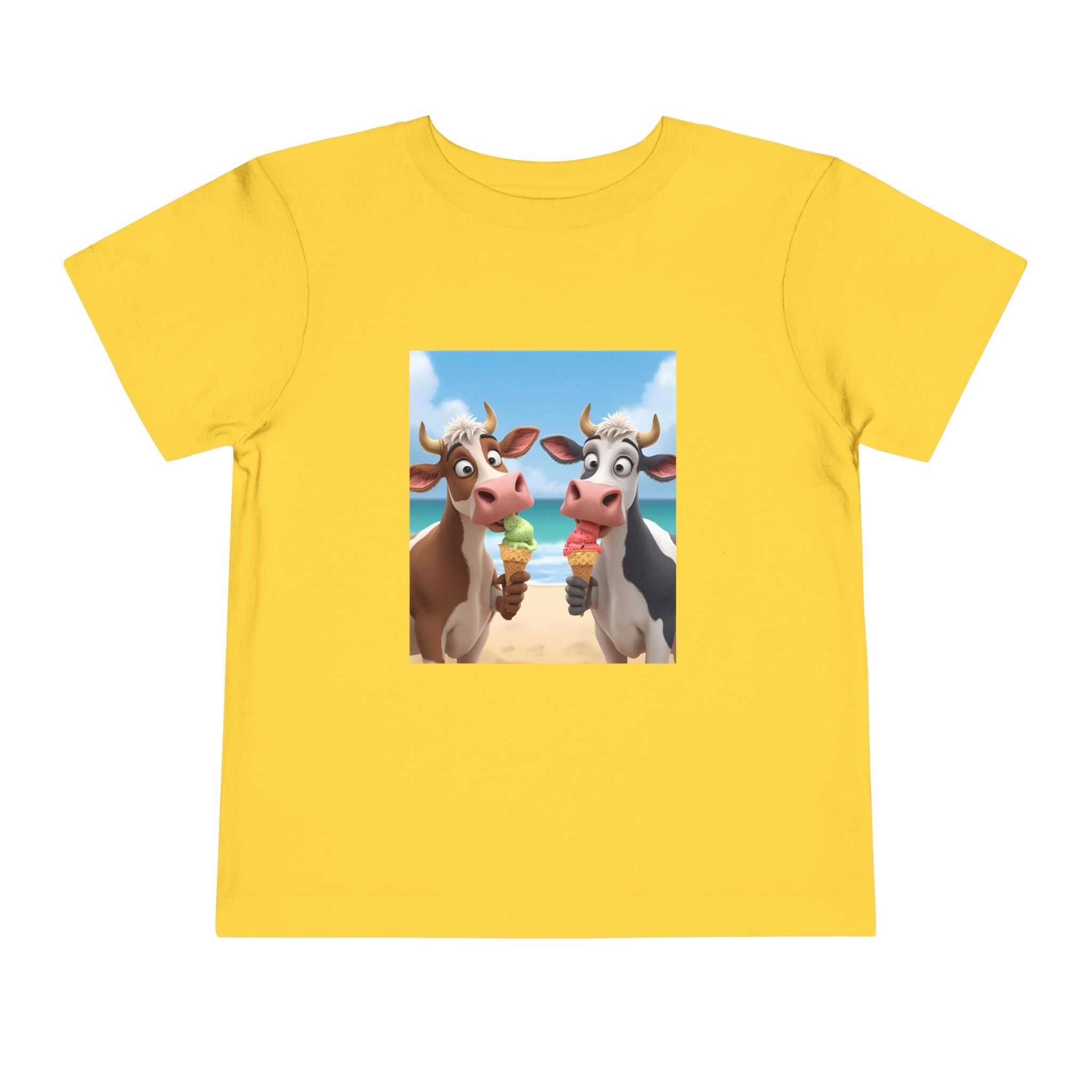 Beachy Cow Toddler Short Sleeve Tee