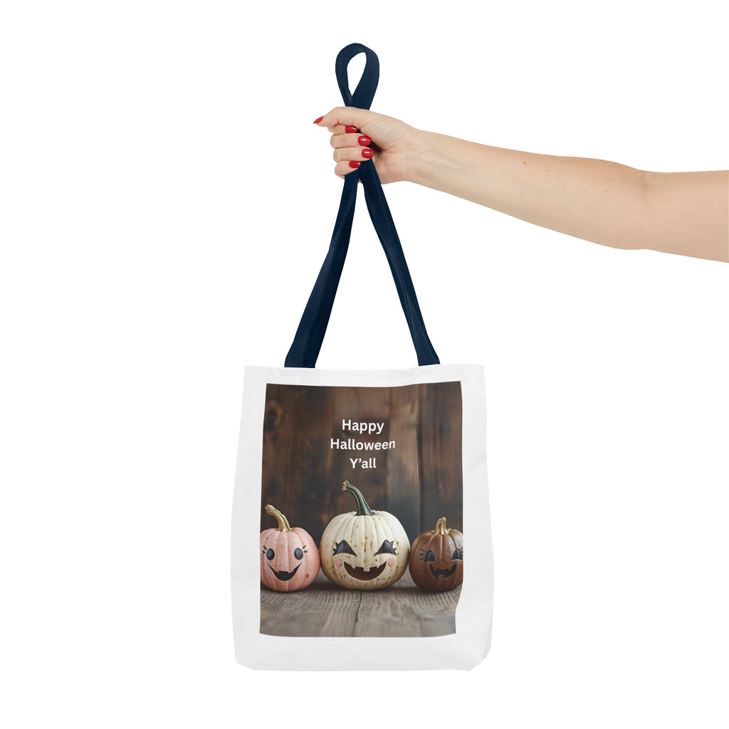 Happy Halloween Pumpkin Tote Bag, Halloween Gift, Trick or Treat Bag, Fall Tote, Spooky Season Decor, Fun Autumn Accessory