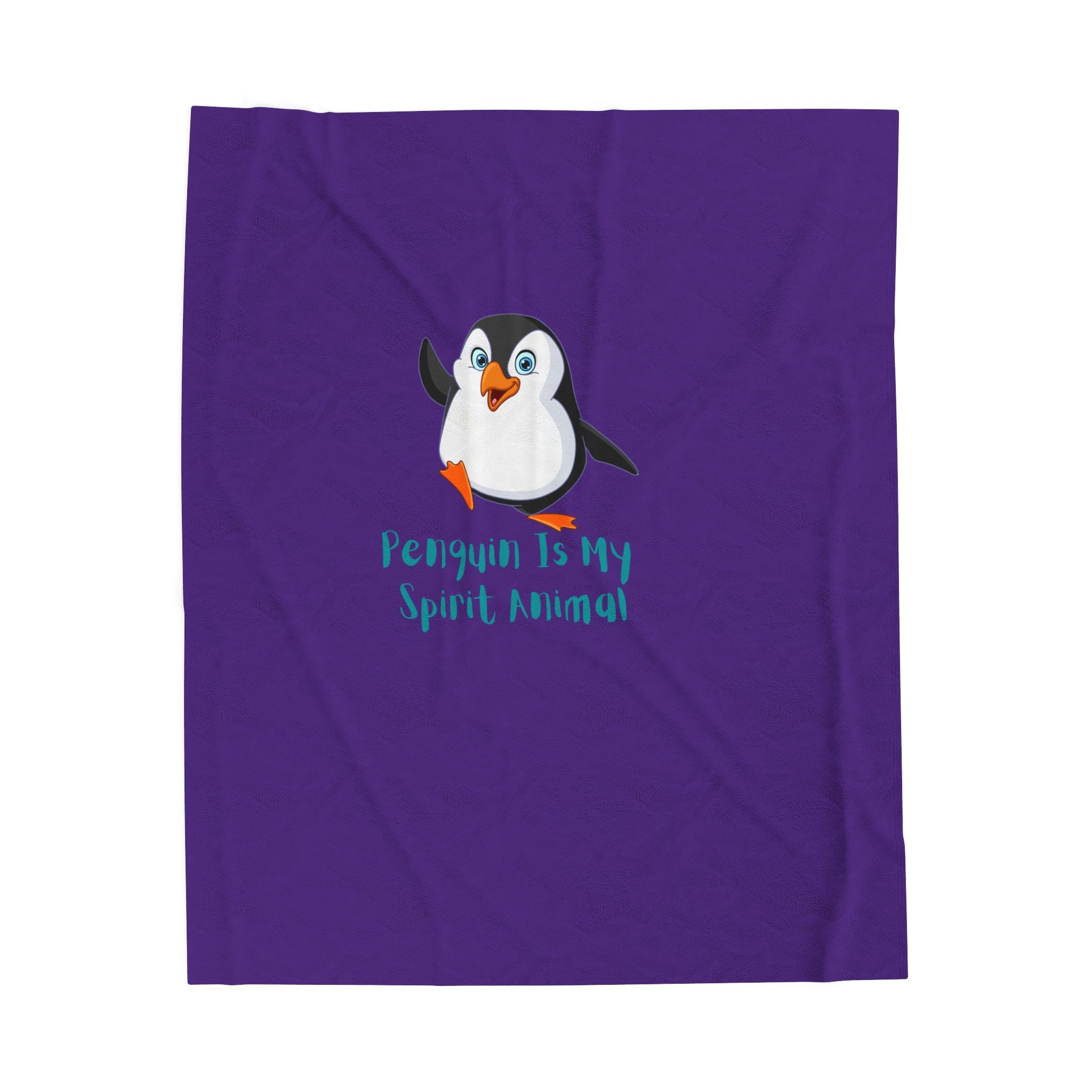 Penguin Spirit Animal Velveteen Plush Blanket