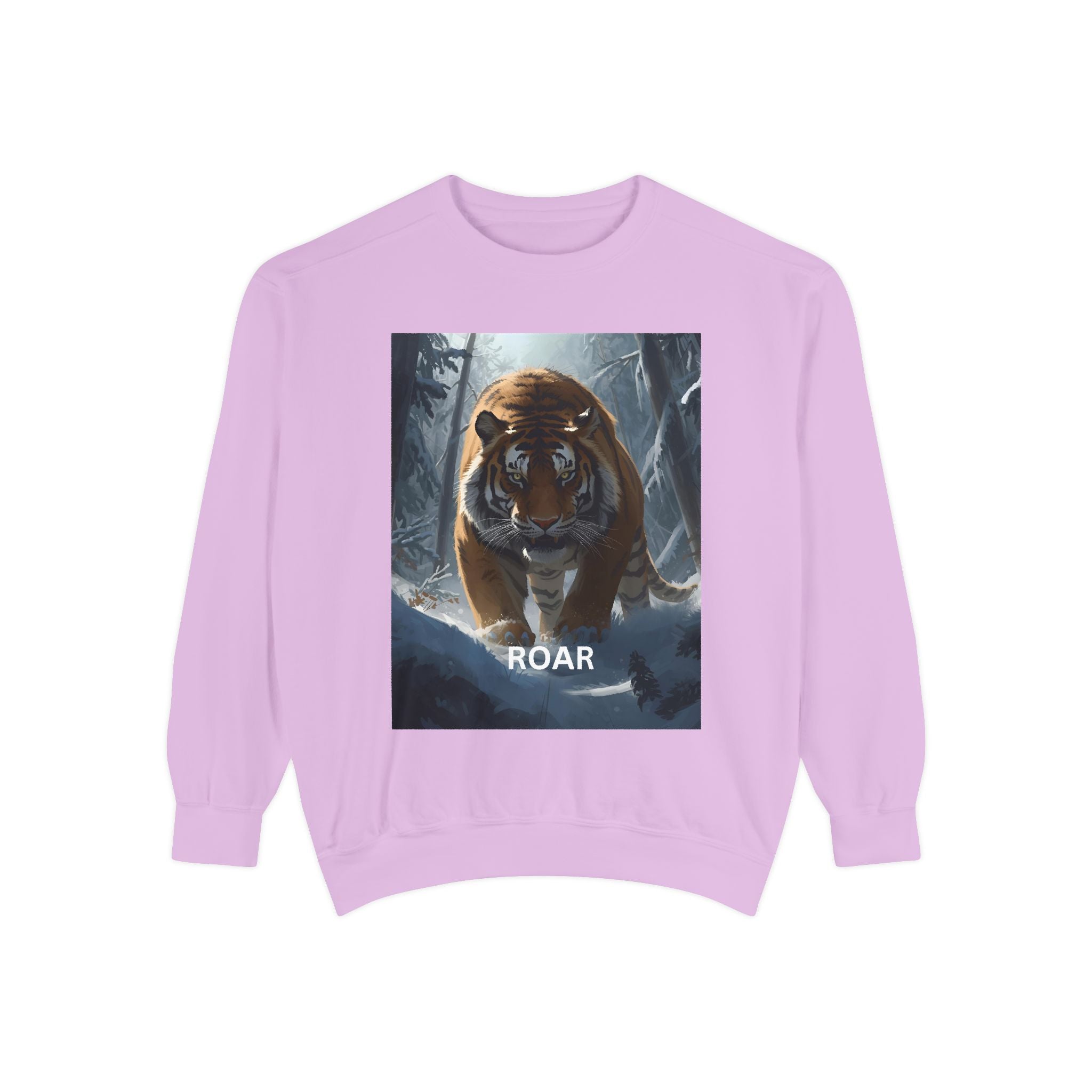 Tiger Roar Snow Unisex Garment-Dyed Sweatshirt