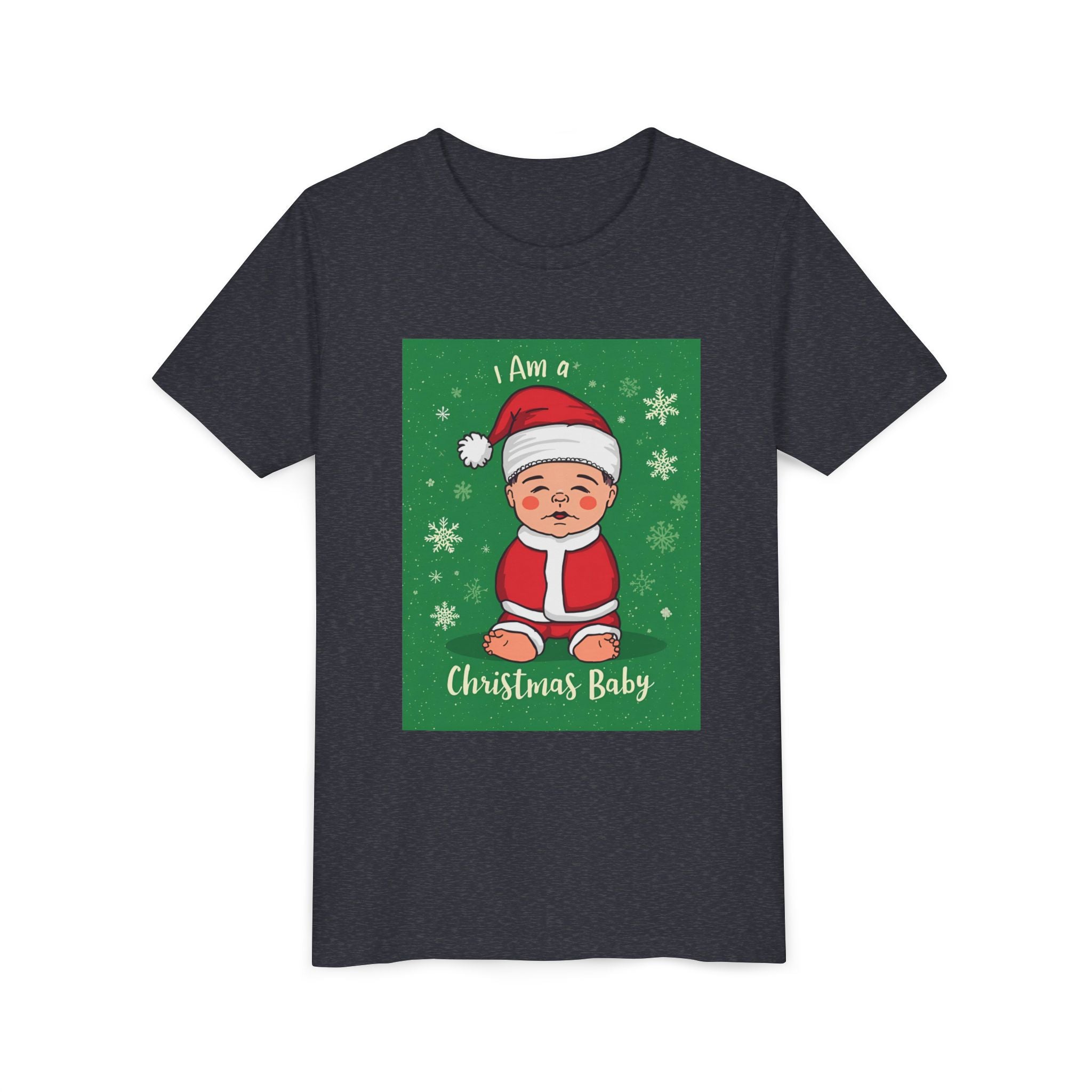 I Am A Christmas Baby Youth Short Sleeve Tee