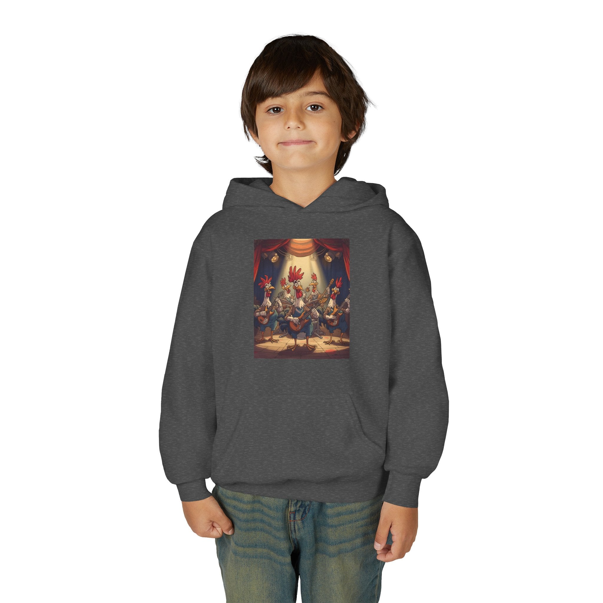 Chicken Funny Youth Heavy Blend Hooded Sweatshirt