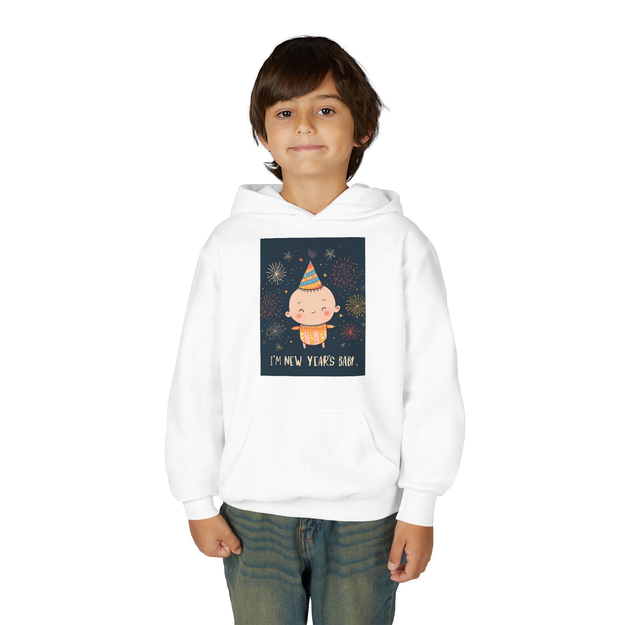 I Am A New Years Baby Youth Heavy Blend Hooded Sweatshirt