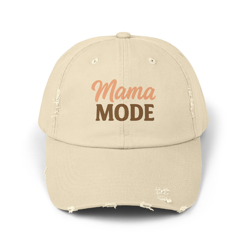 Mama Mode Distressed Cap — Casual Vintage Mom Hat