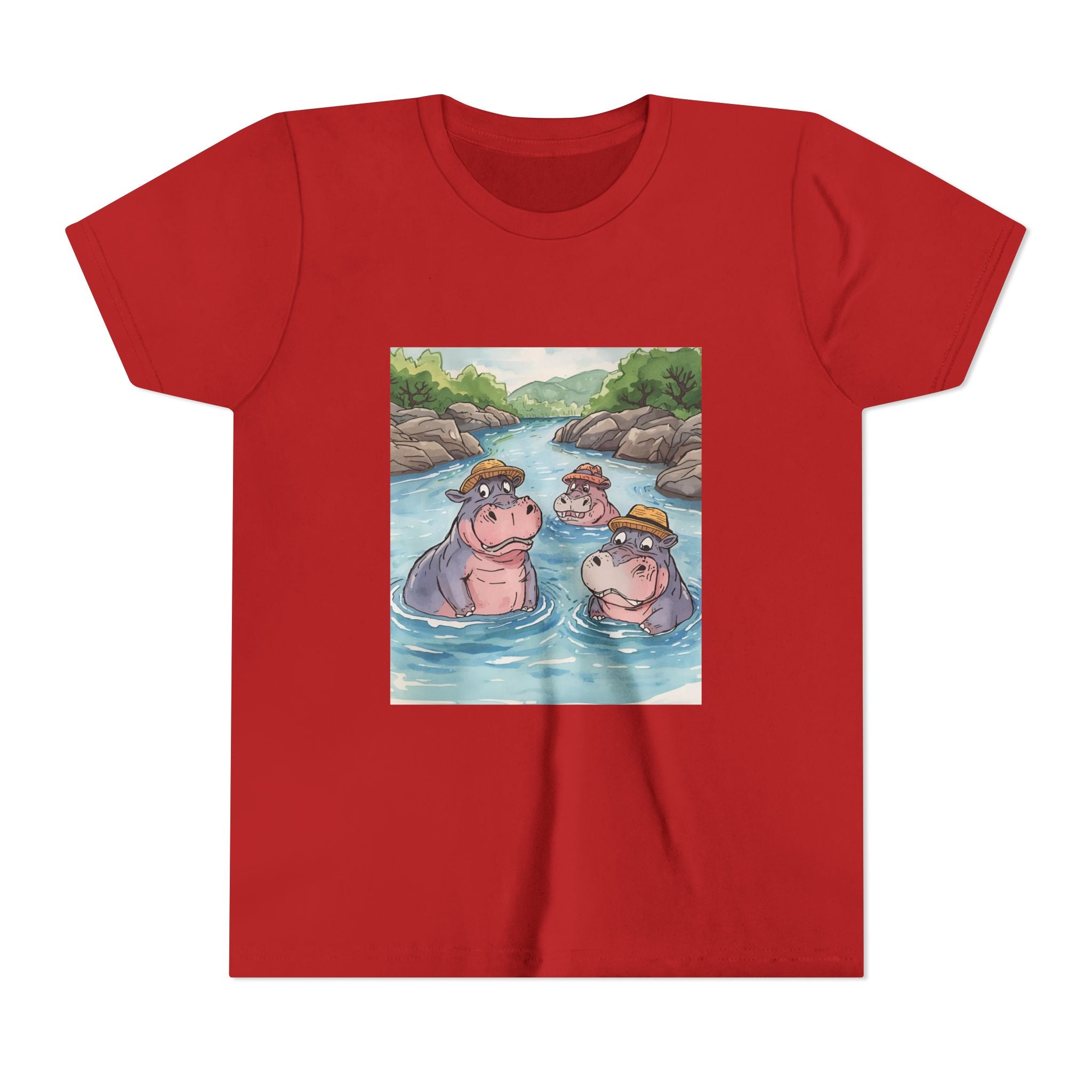 Hippo Cute Youth Short Sleeve Tee