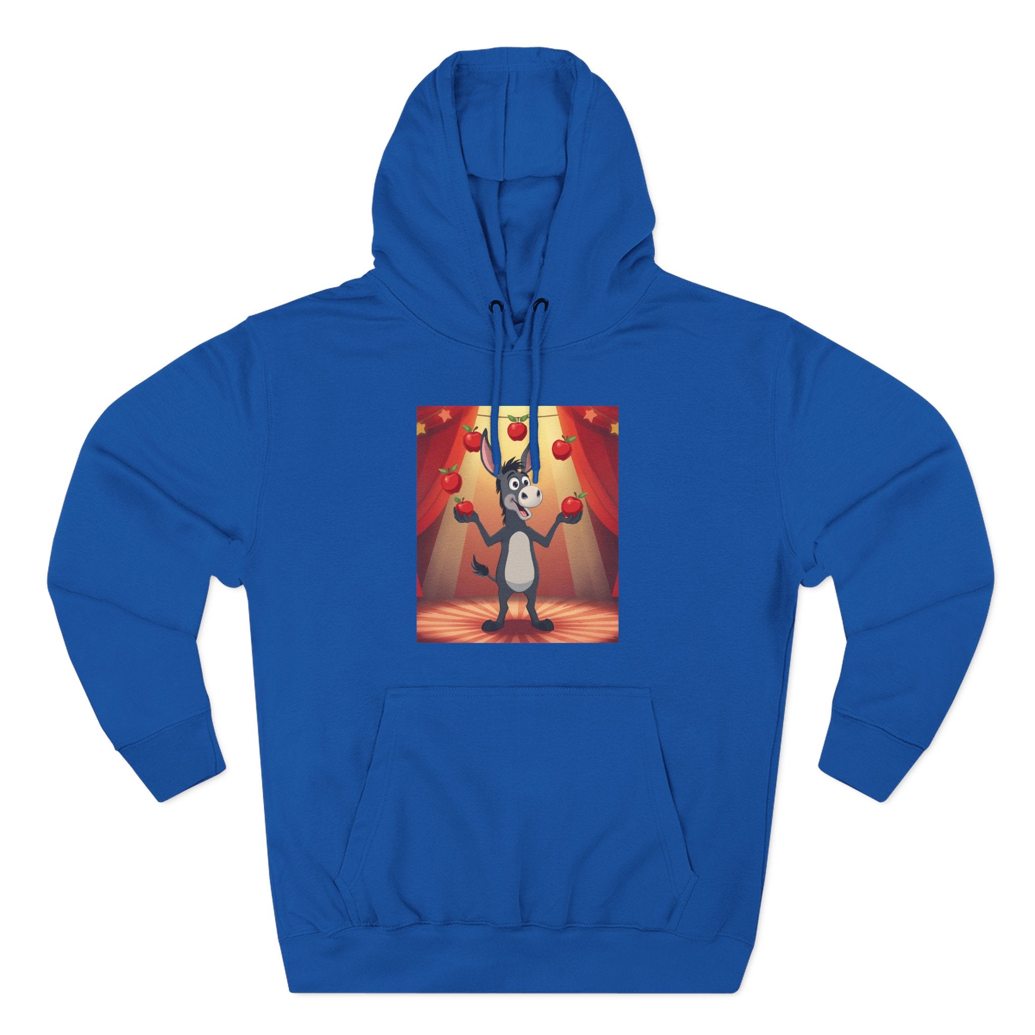 Circus Donkey Fleece Hoodie | Cozy Animal Apparel, Gift for Animal Lovers, Fun Circus Theme, Perfect for Casual Wear, Halloween Costume