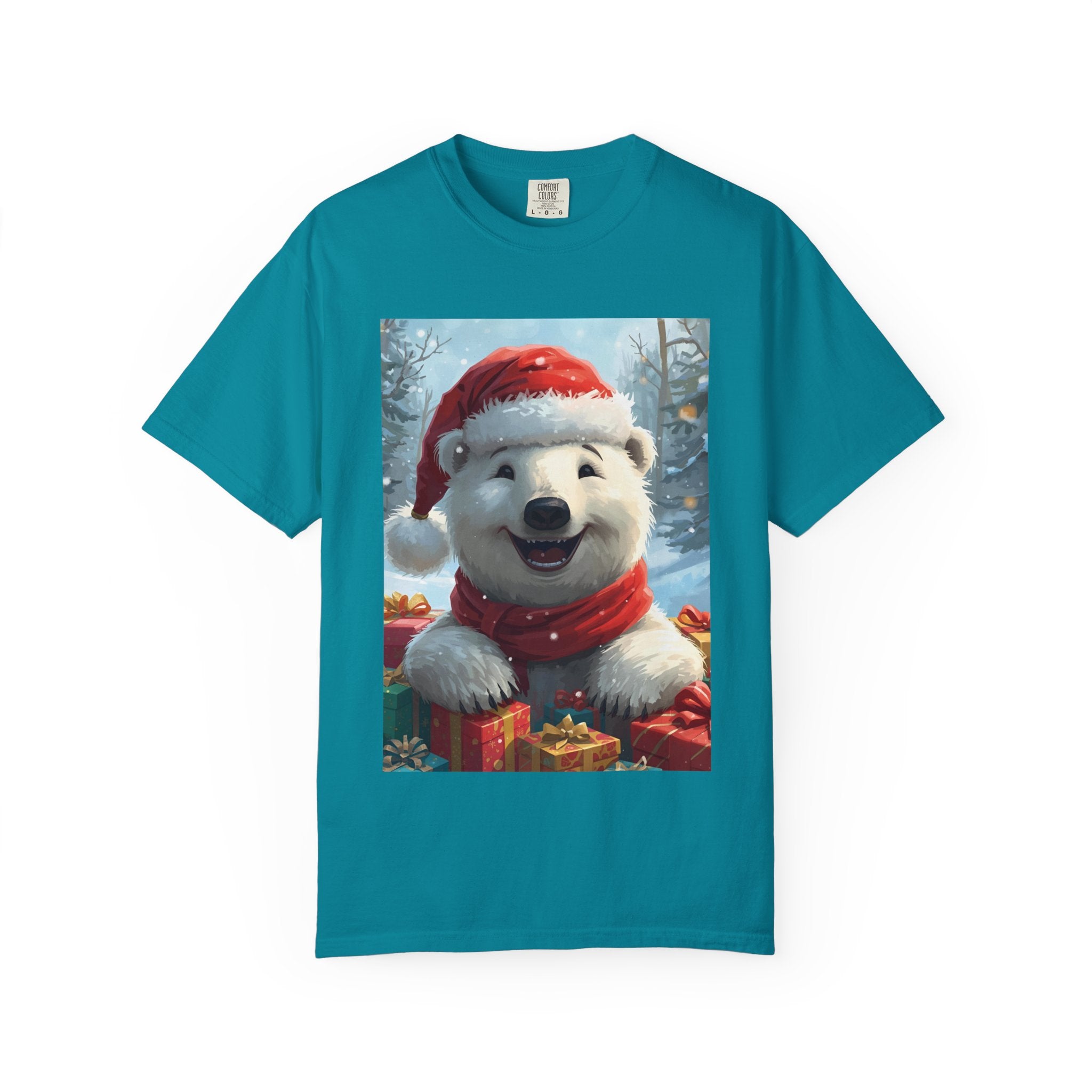 Christmas Polar Bear T-Shirt, Holiday Tee, Winter Apparel, Gift For Animal Lovers, Festive Casual Wear