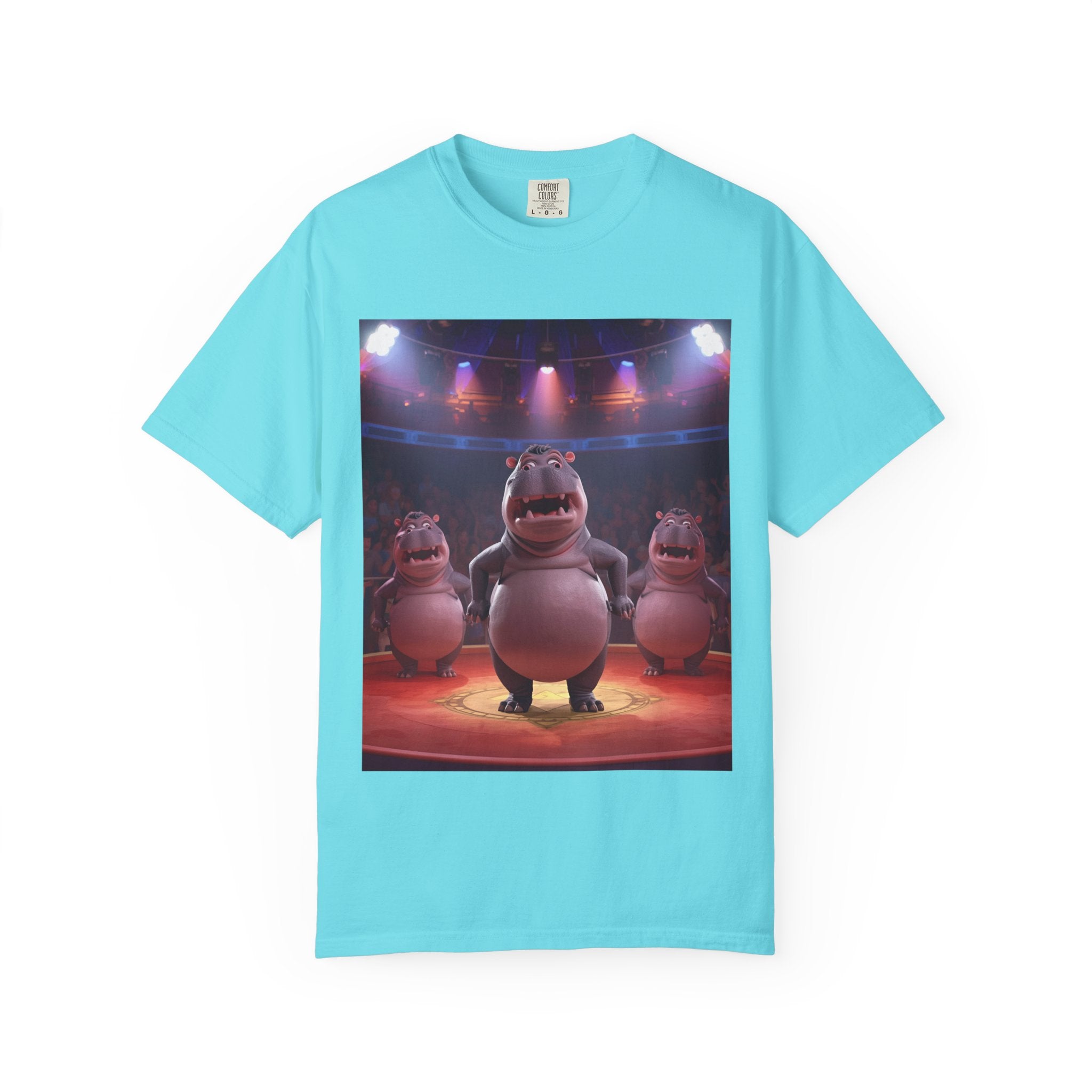 Fun Hippo Performance T-Shirt, Unisex Cotton Tee, Cartoon T-shirt, Gift for Kids, Animal Lover Shirt, Birthday Party Apparel