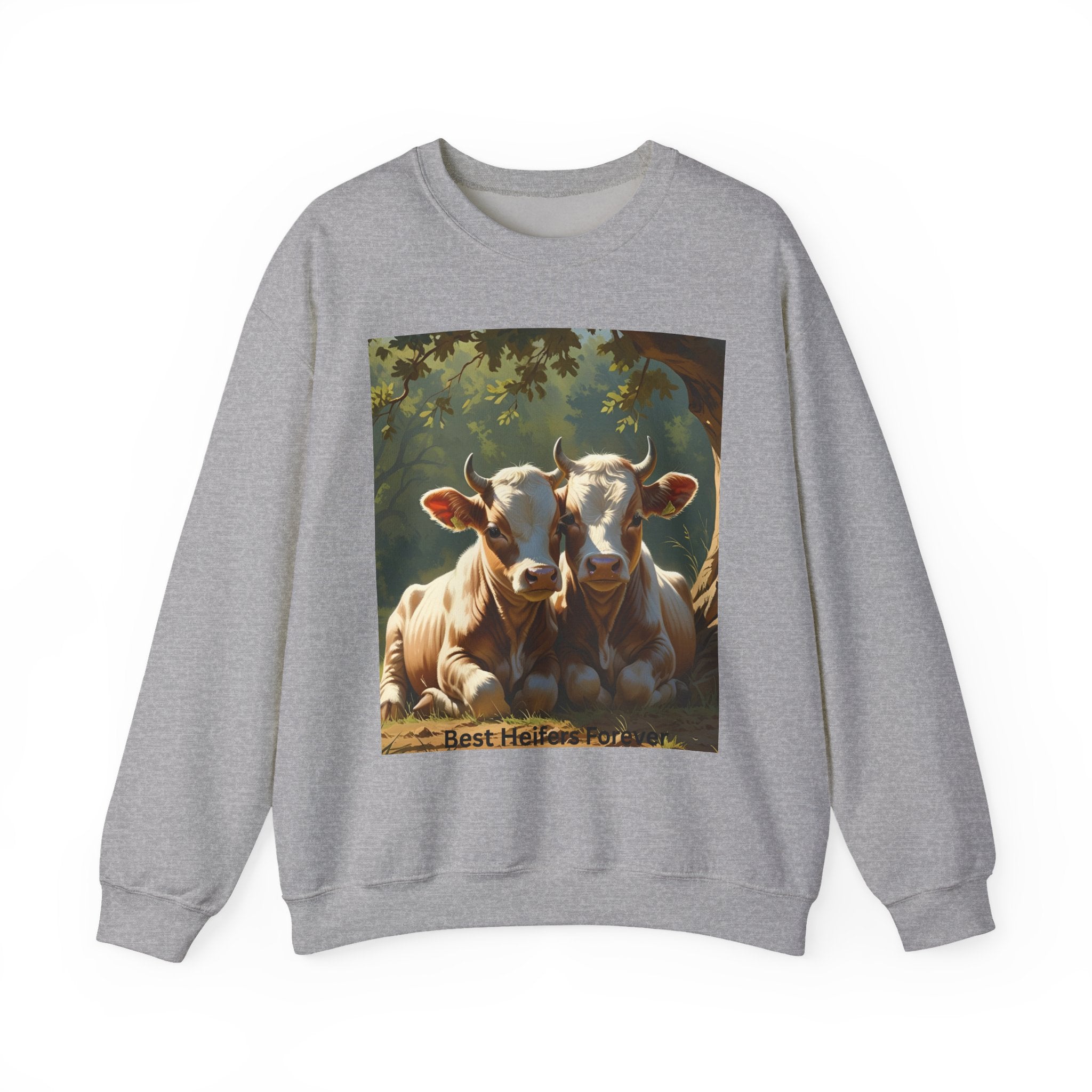 Cozy Cow Crewneck Sweatshirt, Unisex Pullover, Animal Lover Gift, Farmhouse Decor, Best Friends, Cute Sweatshirt